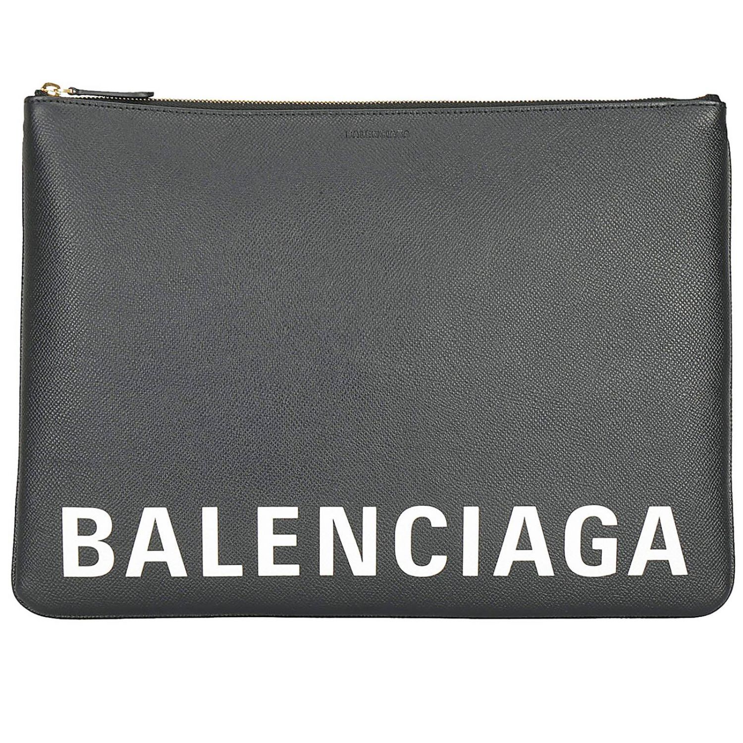 balenciaga leather clutch