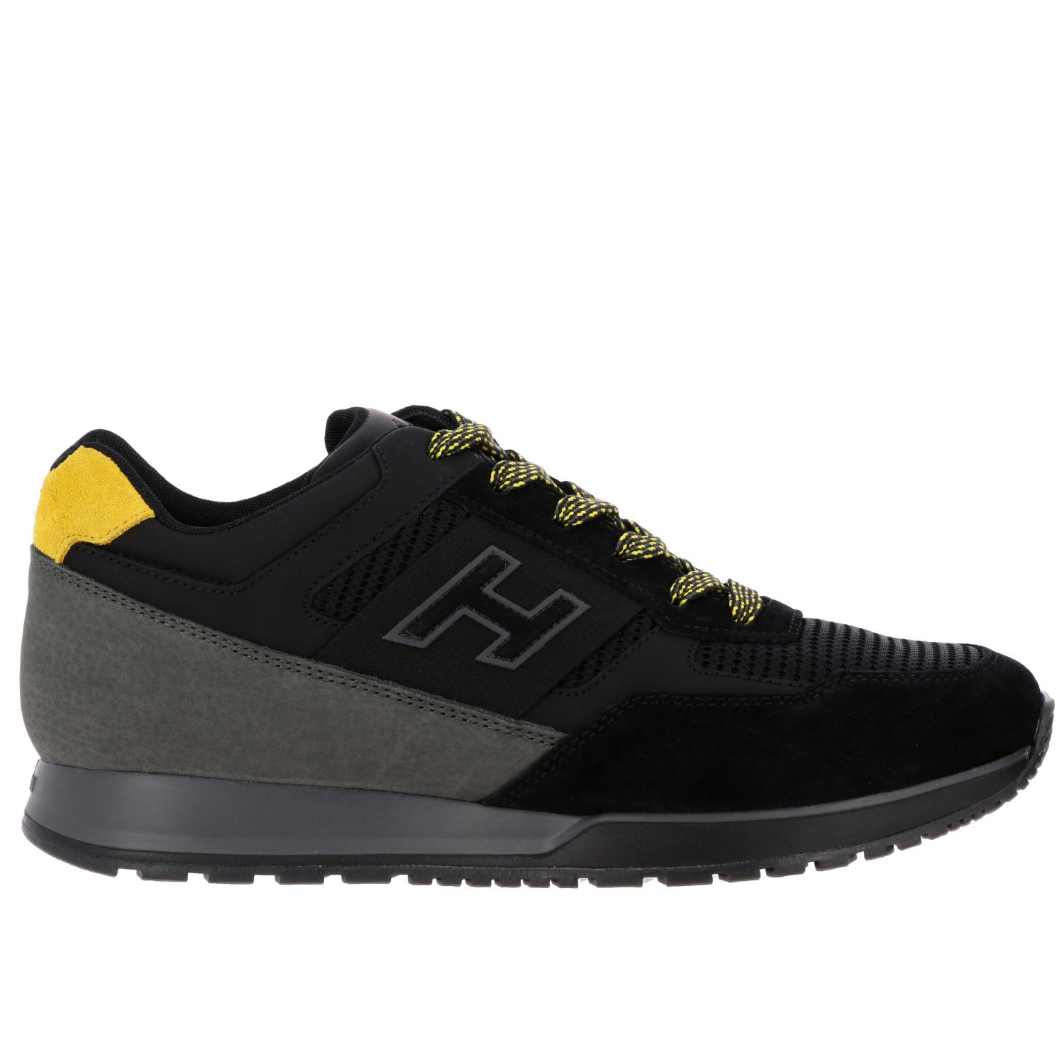 Hogan Outlet: New Interactive sneakers in leather suede and micro mesh ...