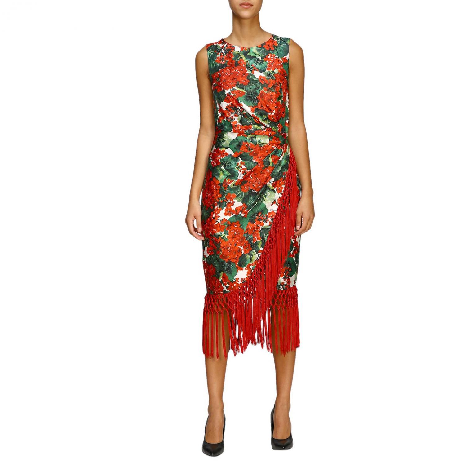 Dolce \u0026 Gabbana Outlet: Abito a fantasia floreale - Fantasia | Abito Dolce  \u0026 Gabbana F6C8AT HS1ZW GIGLIO.COM