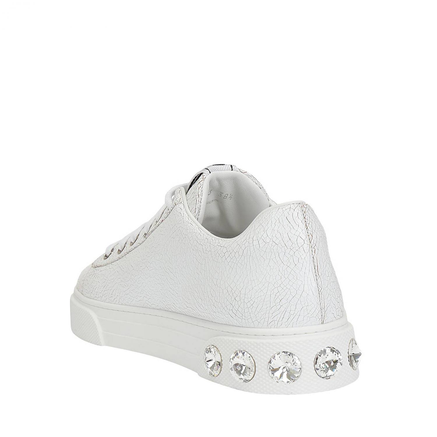 miu miu rhinestone sneakers