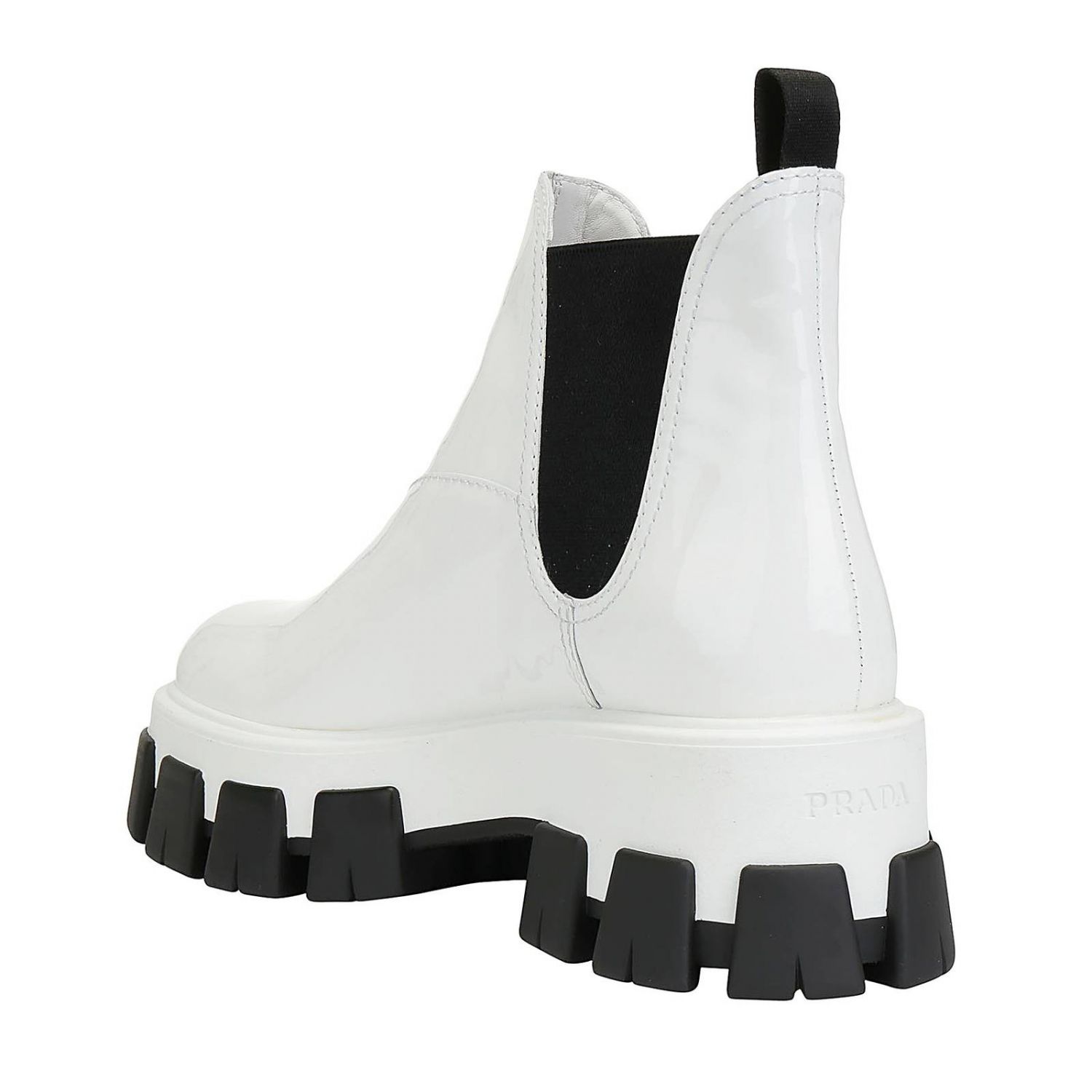 prada white ankle boots