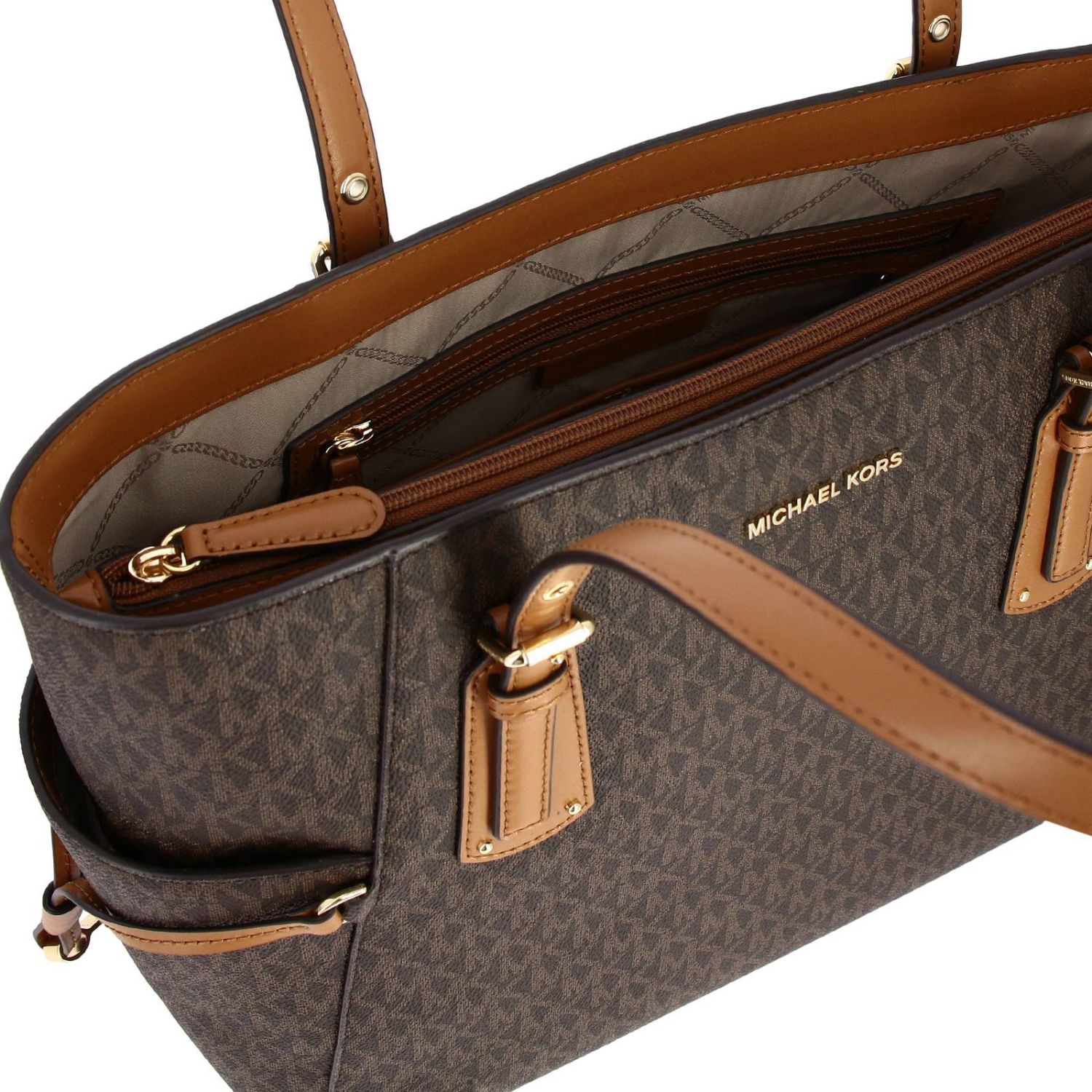 pulver lobby kolbe Michael Michael Kors Outlet: Voyager bag in leather with MK all over print  | Crossbody Bags Michael Michael Kors Women Brown | Crossbody Bags Michael  Michael Kors 30T8GV6T4B GIGLIO.COM
