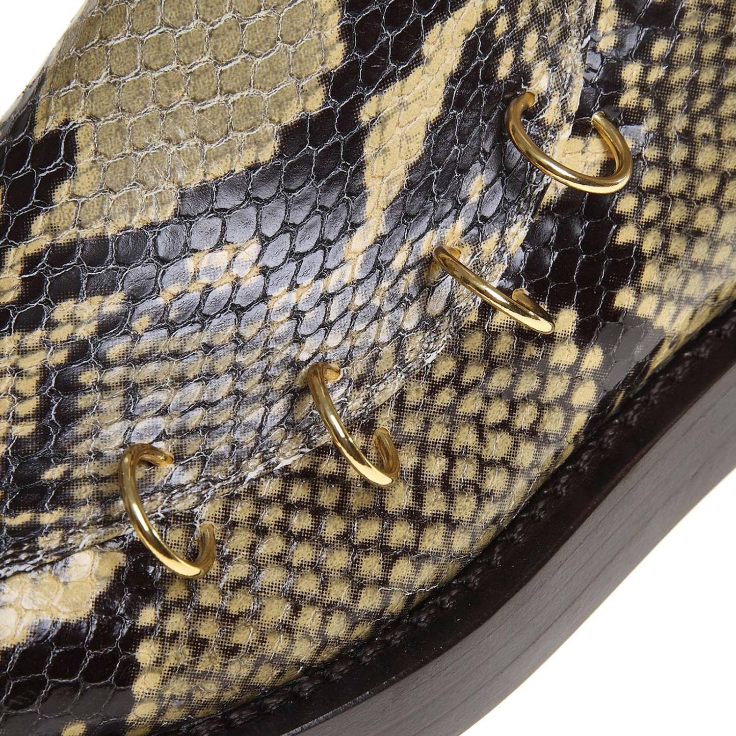 Marni Outlet: Stivaletto in pelle stampa pitone con piercing - Fantasia |  Stivaletti Marni TCMS003104LV848 GIGLIO.COM