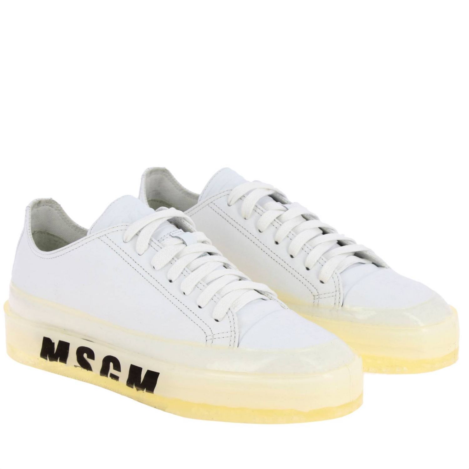 Msgm Outlet: Sneakers women - White | Sneakers Msgm 2741MDS725165 ...