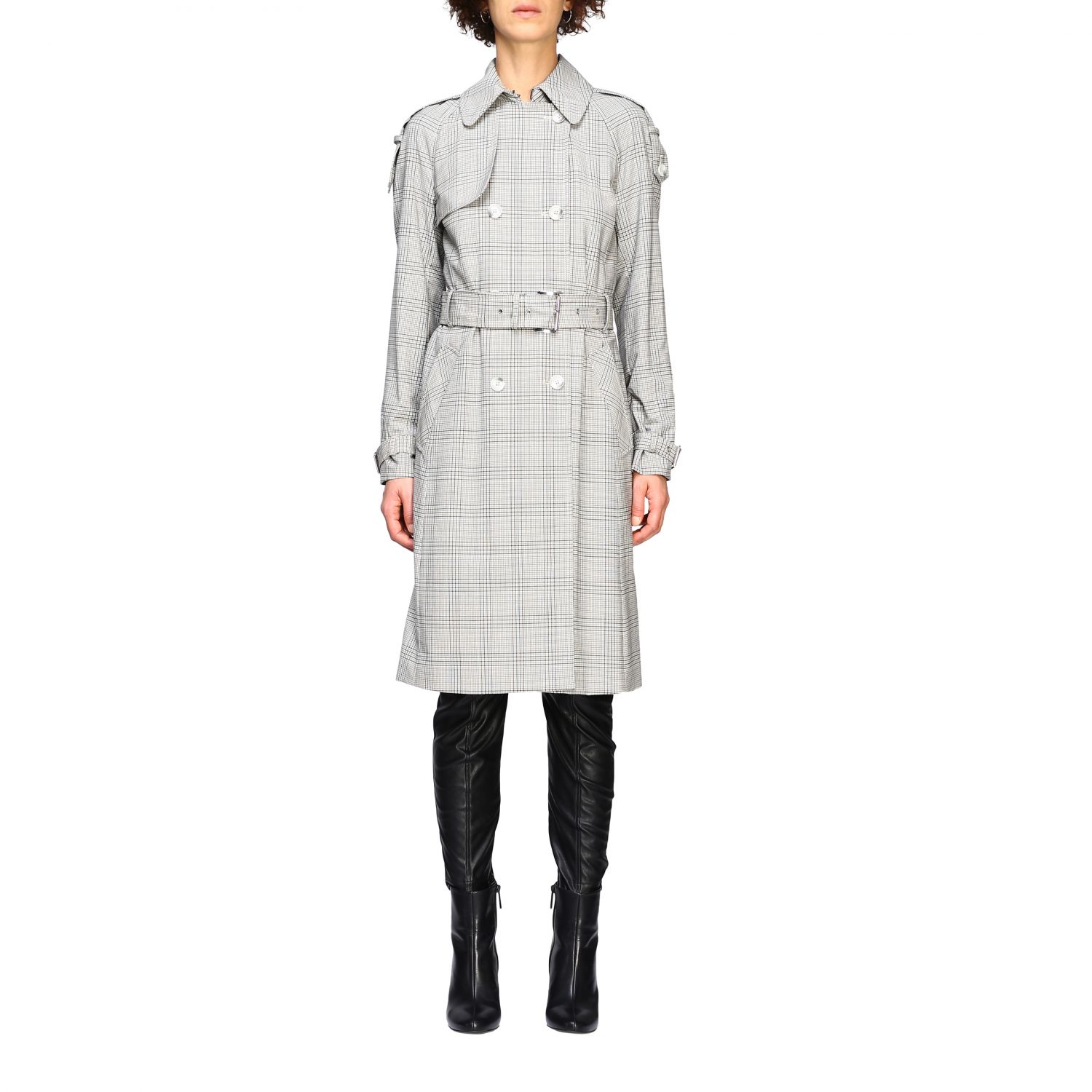 Michael Kors Outlet: Trench coat women Michael - Ivory | Trench Coat ...