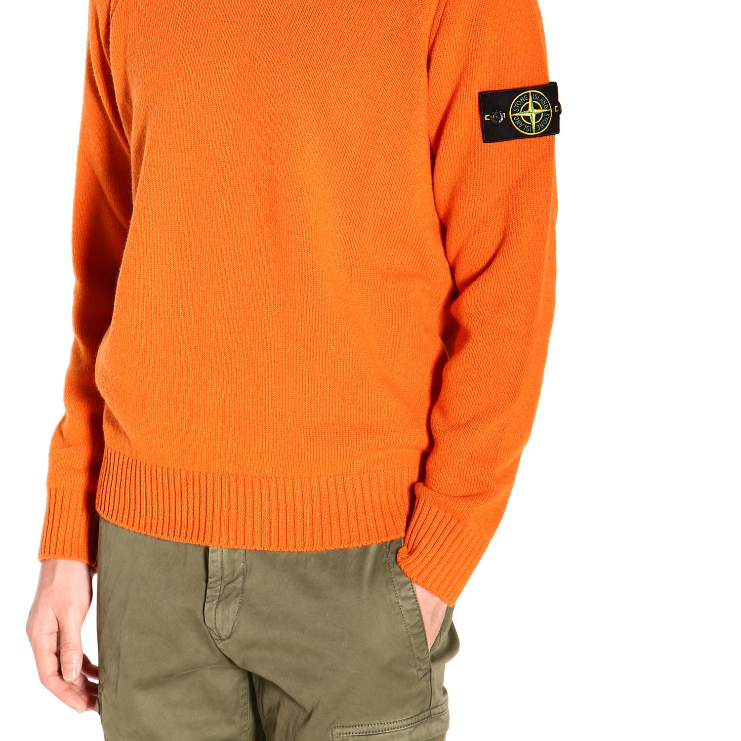 Razernij heel Oprecht STONE ISLAND: sweater for man - Orange | Stone Island sweater 552A3 online  on GIGLIO.COM