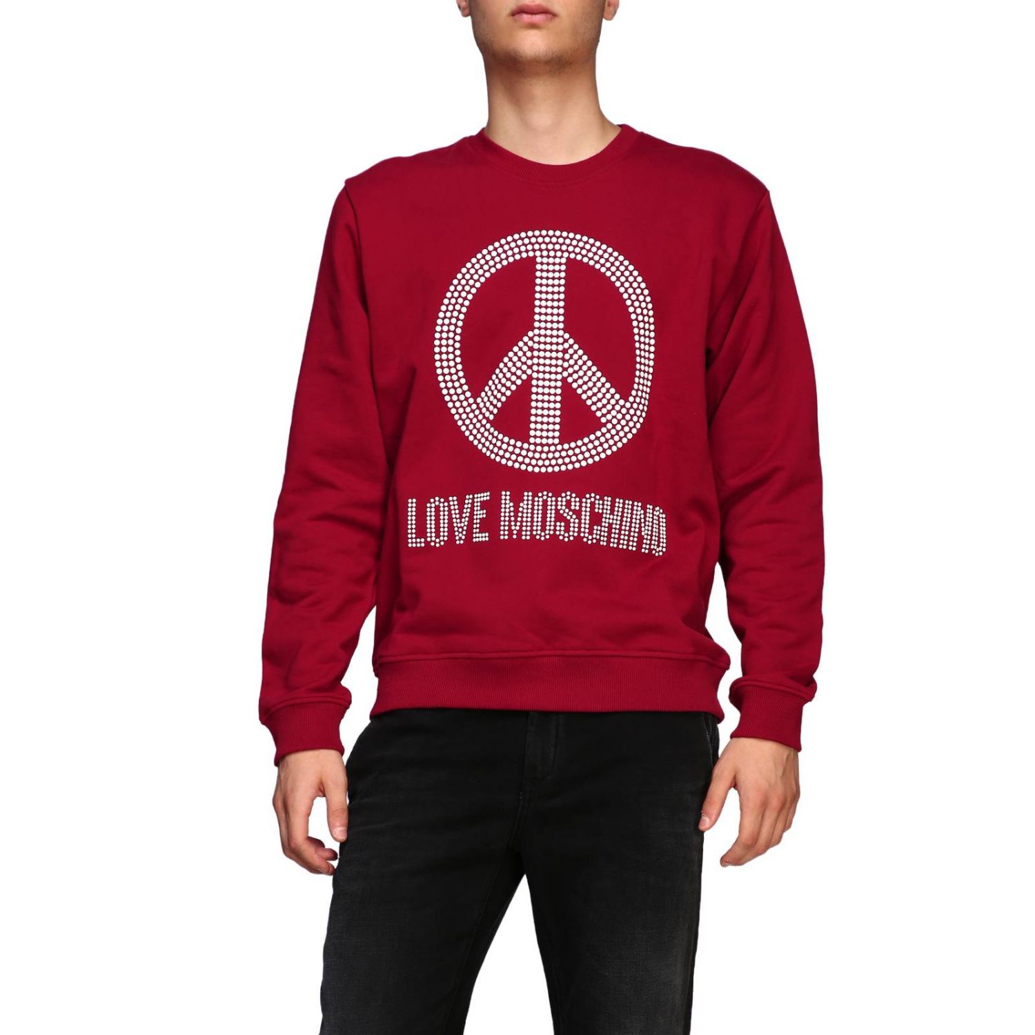 love moschino red sweatshirt