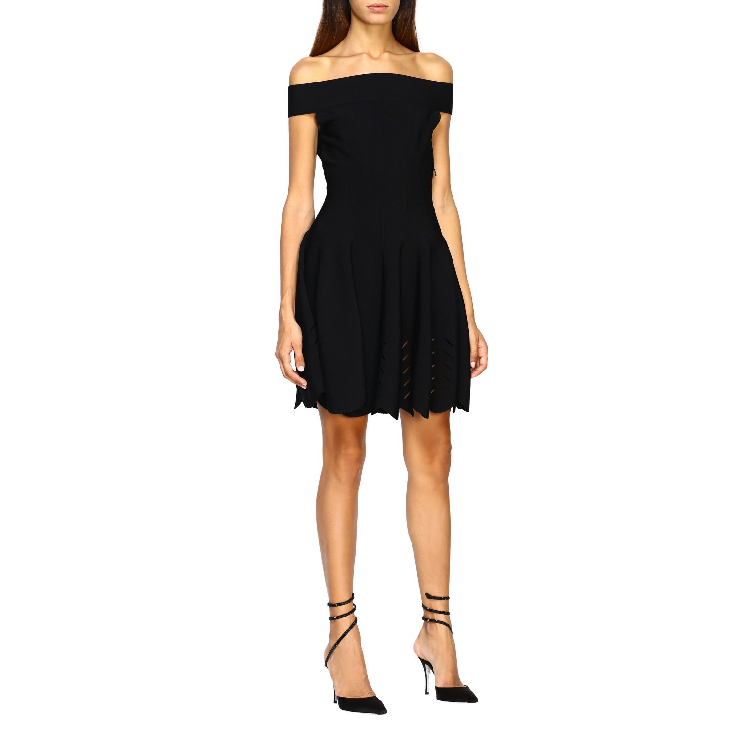 Alexander Mcqueen Outlet: Abito corto - Nero | Abito Alexander Mcqueen  585227 Q1AE5 GIGLIO.COM
