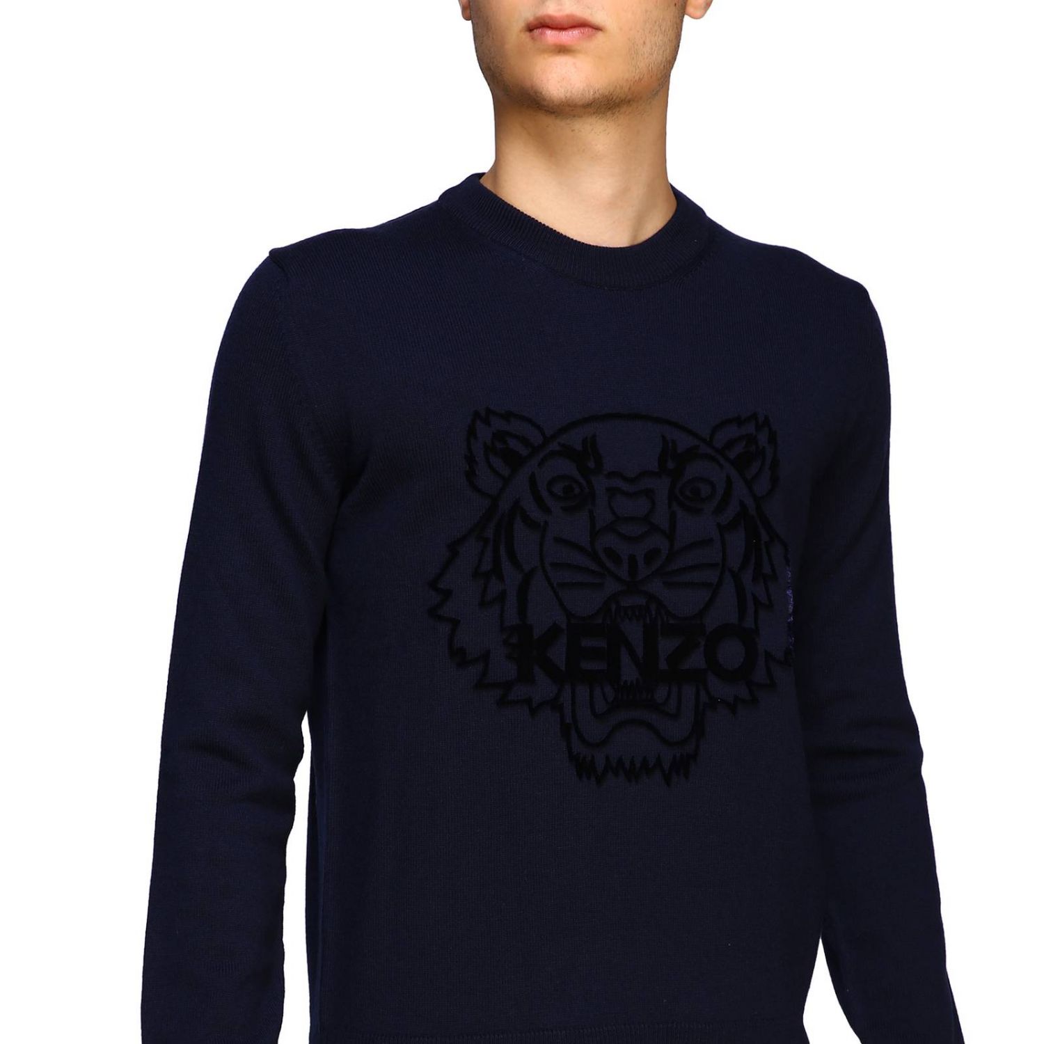 kenzo blue tiger sweater