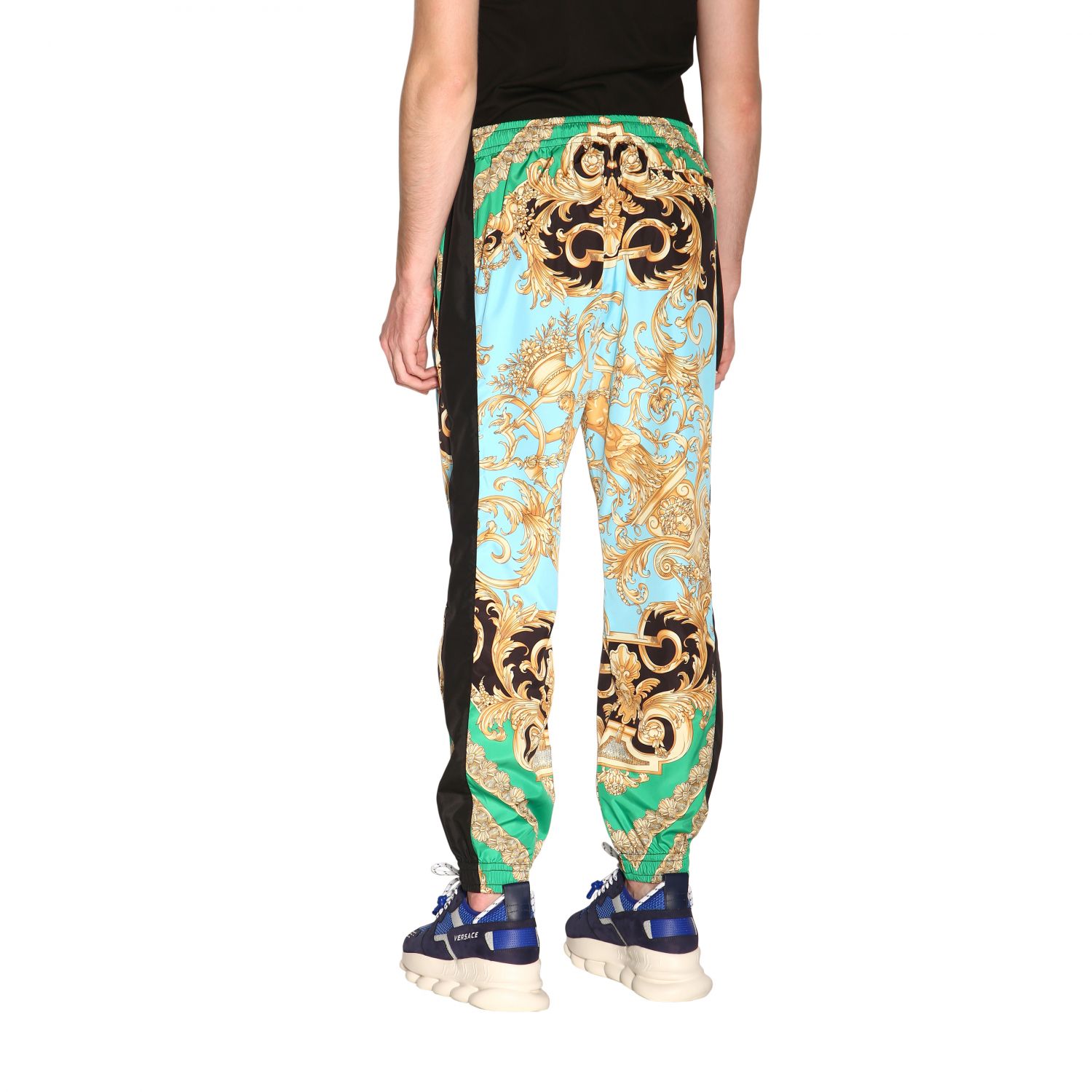 versace green pants