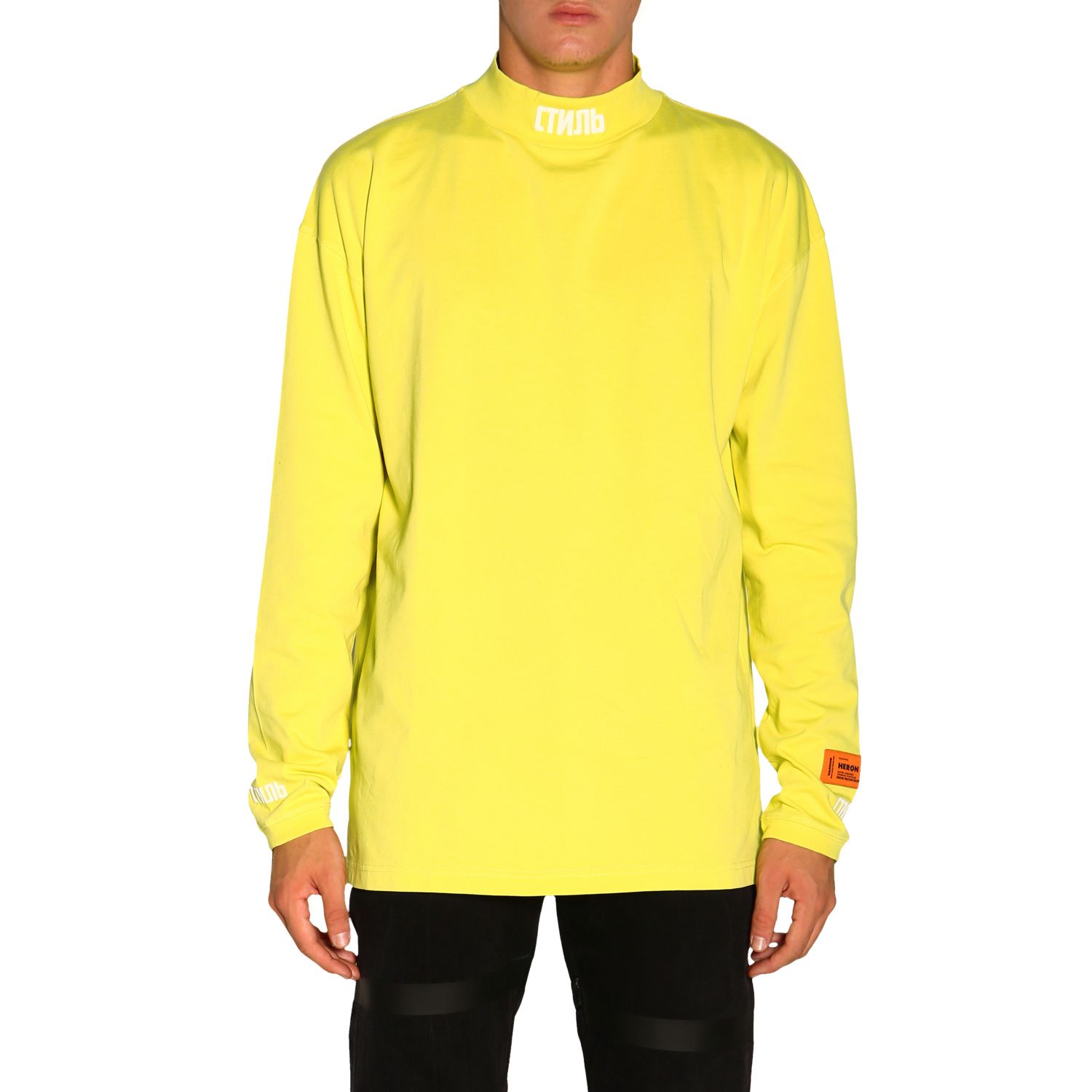 Heron Preston Outlet: sweatshirt for men - Yellow | Heron Preston ...