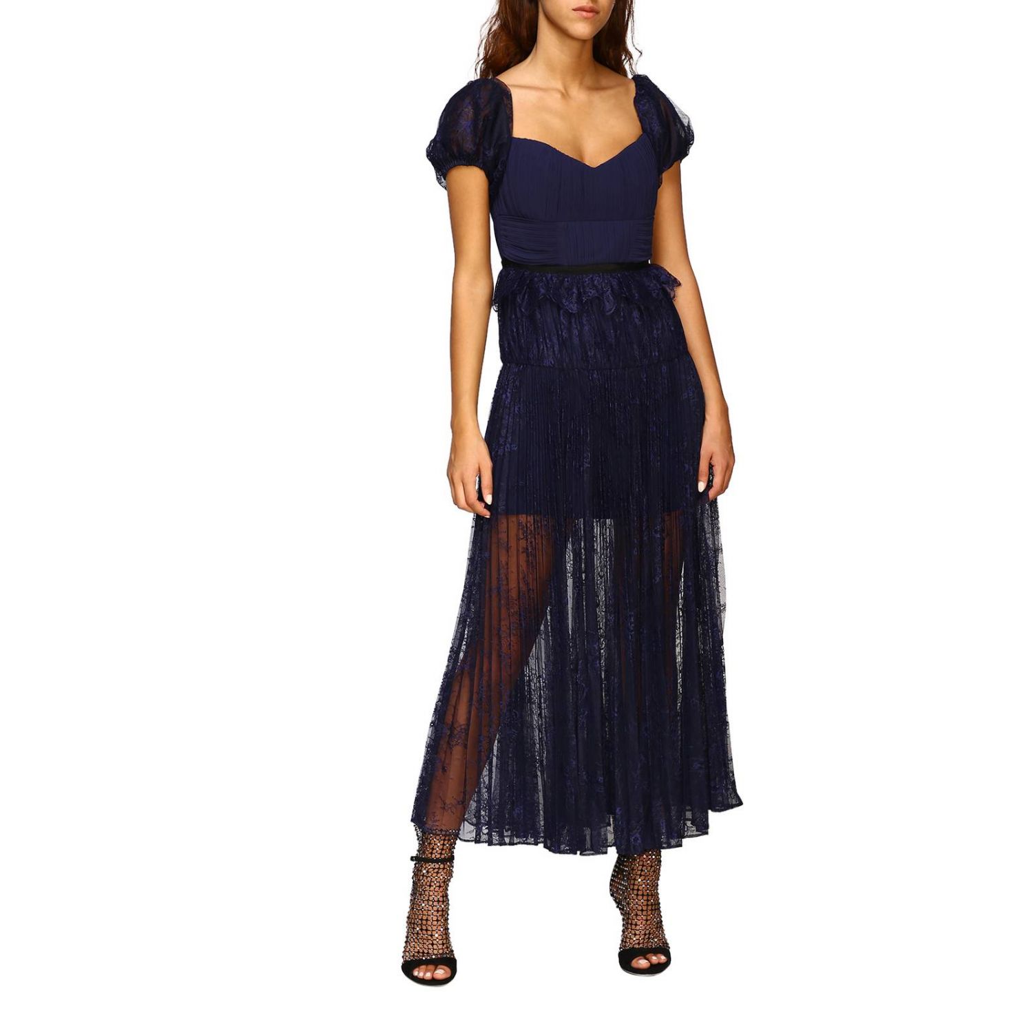 Self-Portrait Outlet: Dress women | Dress Self-Portrait Women Navy ...