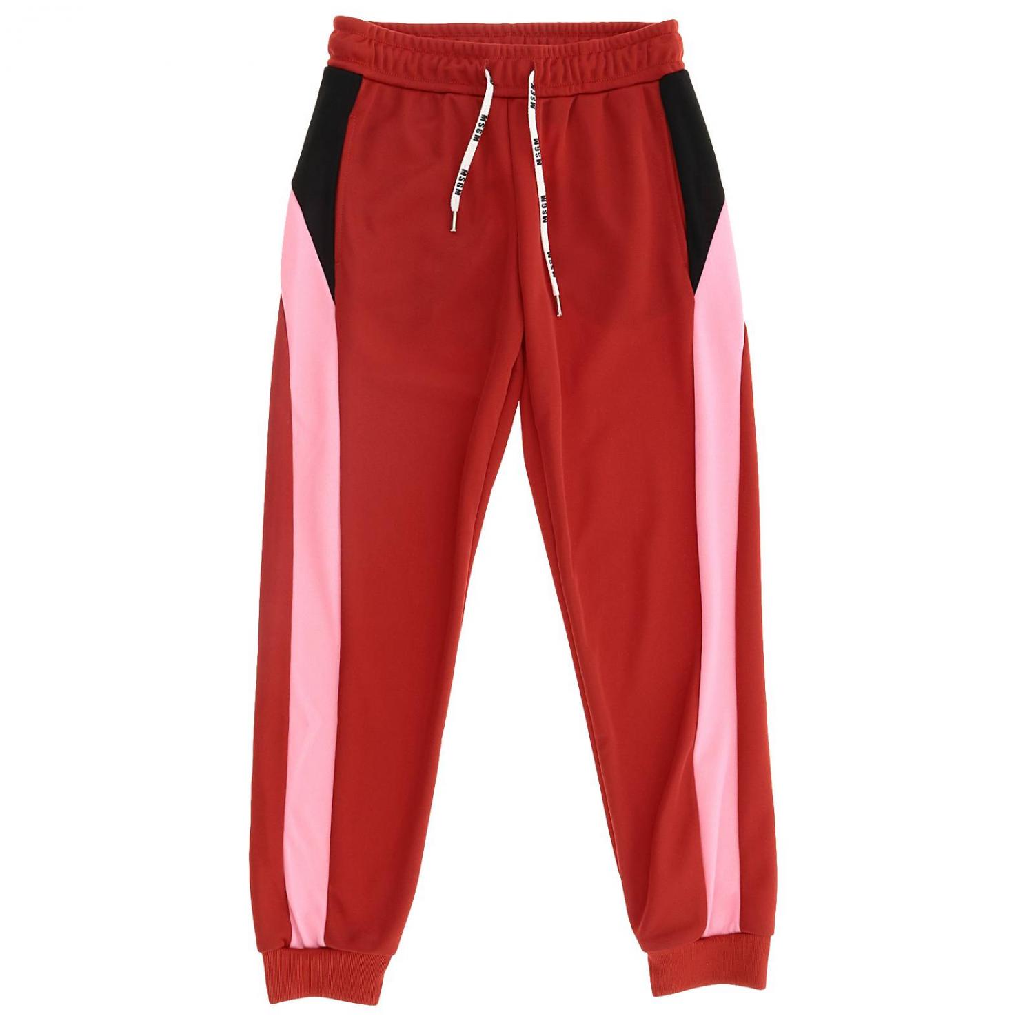 Msgm Kids Outlet Pants kids Red Pants Msgm Kids 020259