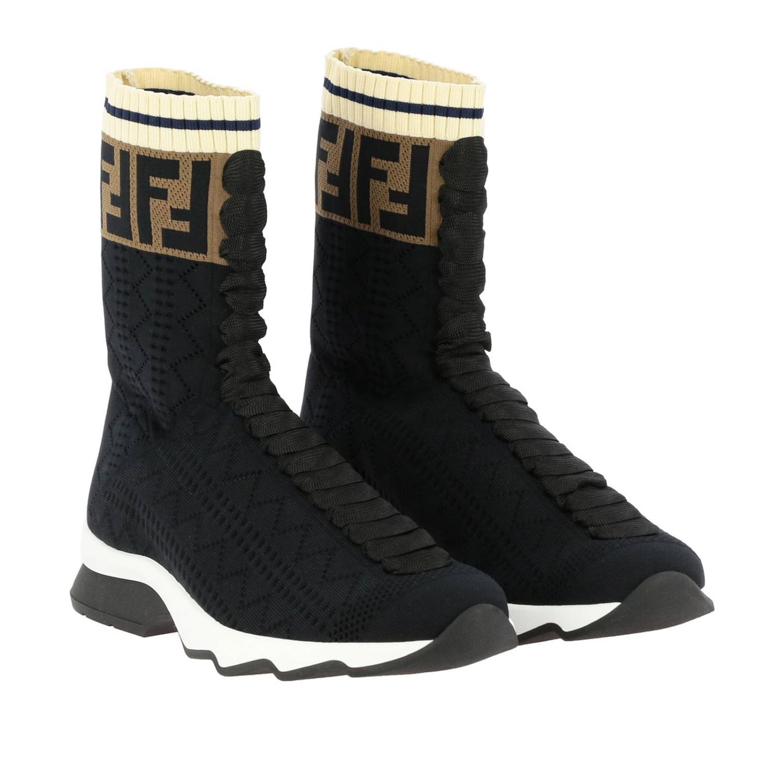 FENDI: Boots women | Sneakers Fendi Women Black | Sneakers Fendi 8T6515 ...