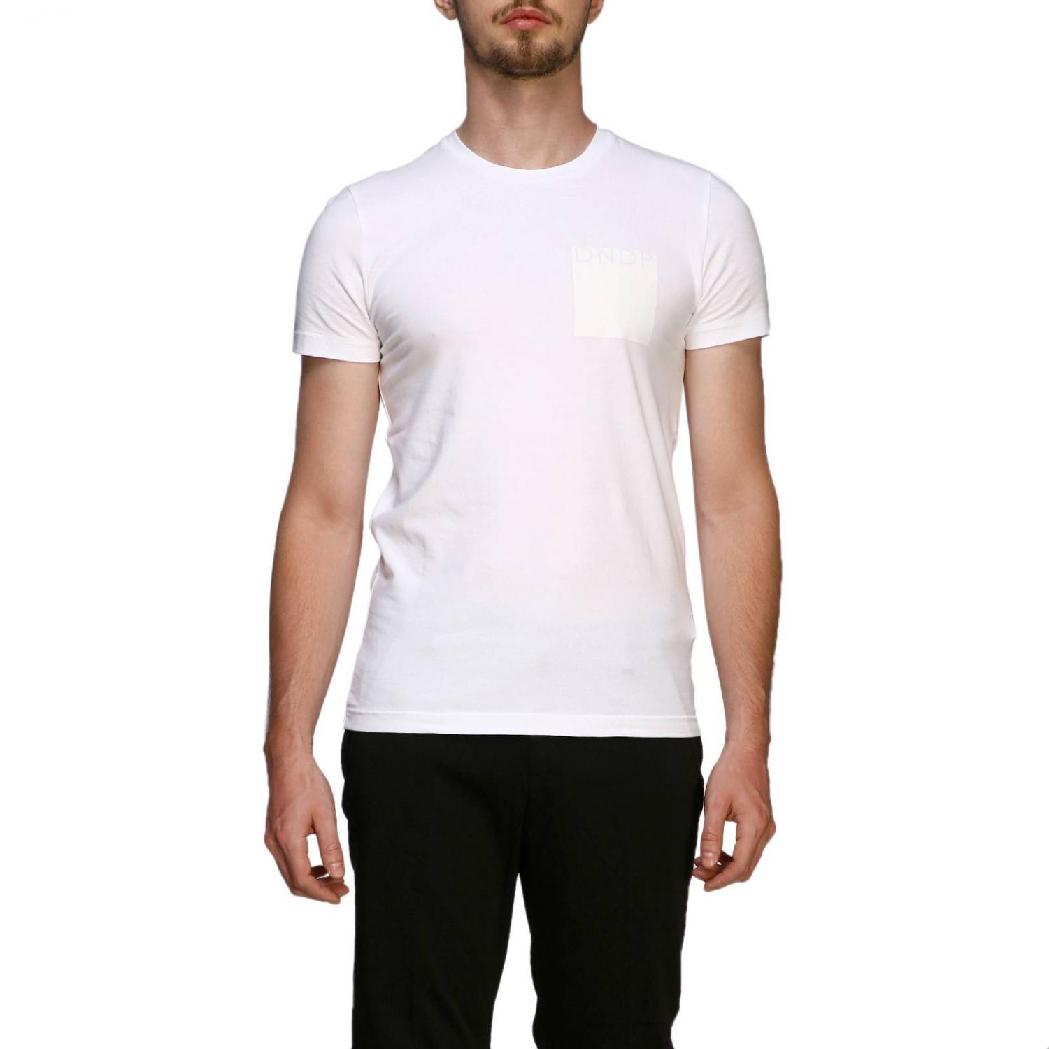 Dondup Outlet: short-sleeved T-shirt with logo - White | Dondup t-shirt ...