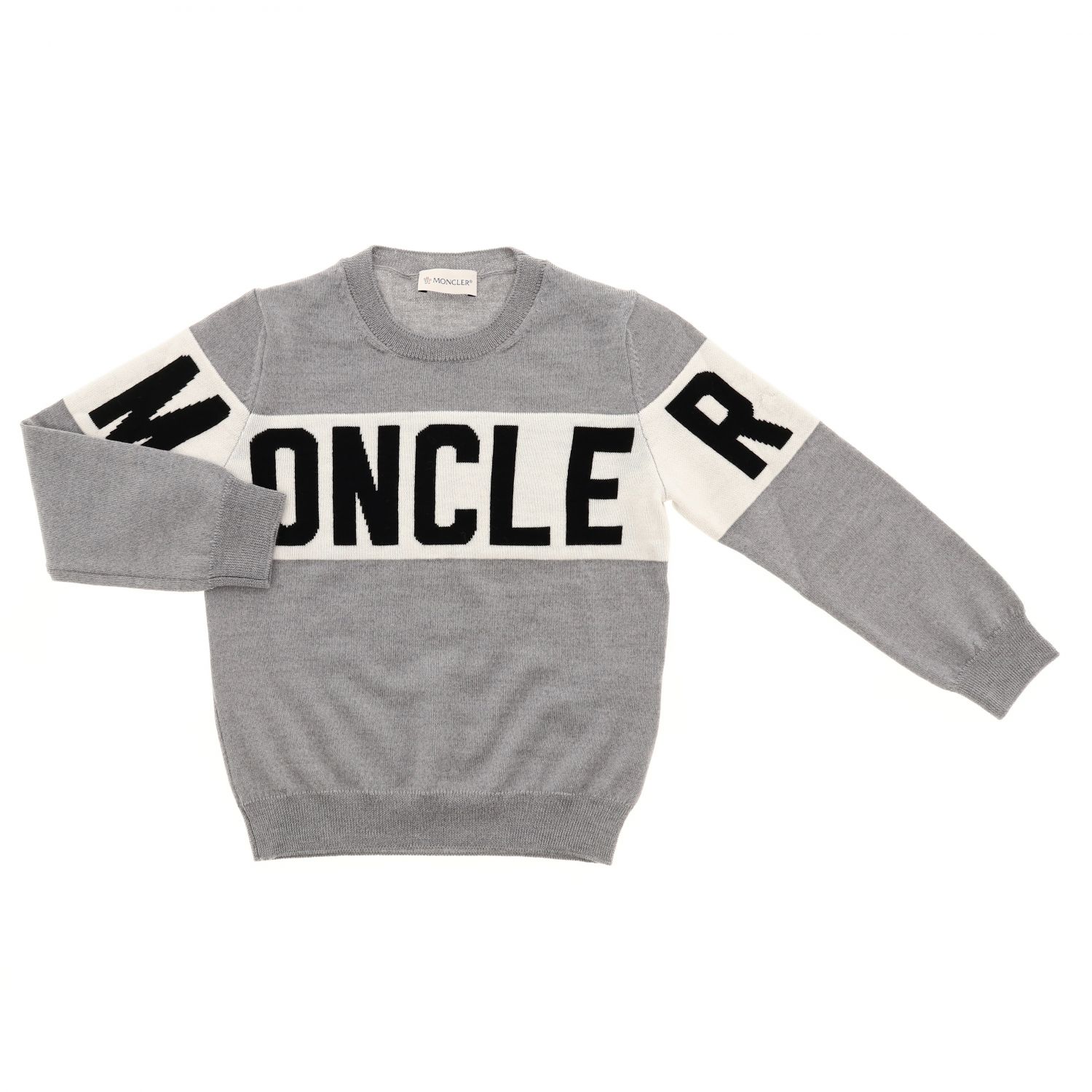 MONCLER: jumper for boy - Grey | Moncler jumper 90071 A9084 online on ...
