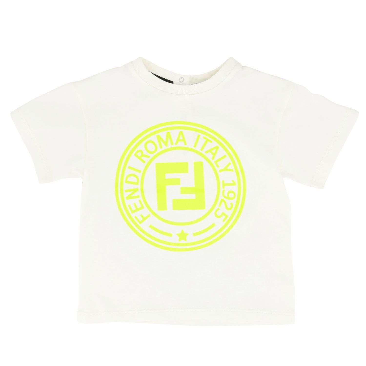 Fendi Outlet tshirt for baby Ivory Fendi tshirt BMI184 7AJ