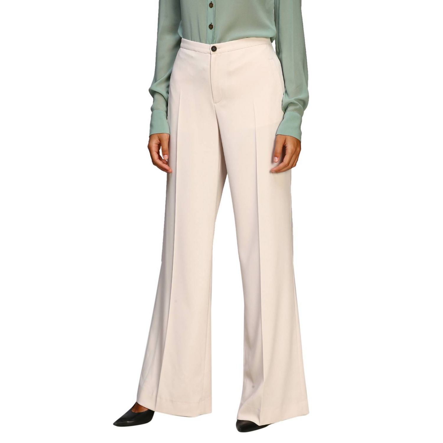 Alysi Outlet: pants for woman - Yellow Cream | Alysi pants 159130A9051 ...