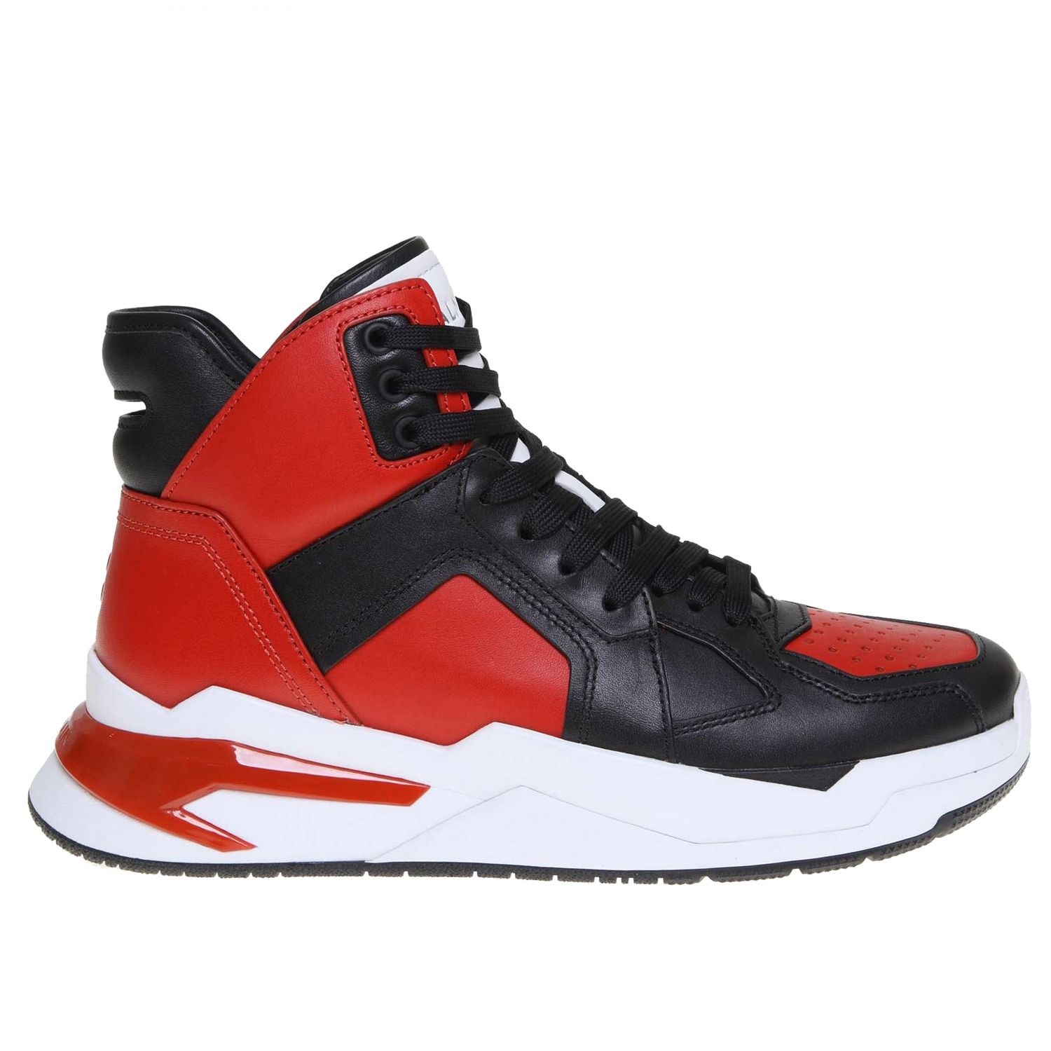 Balmain Outlet: sneakers for man - Red Balmain sneakers SM0C173L015 on