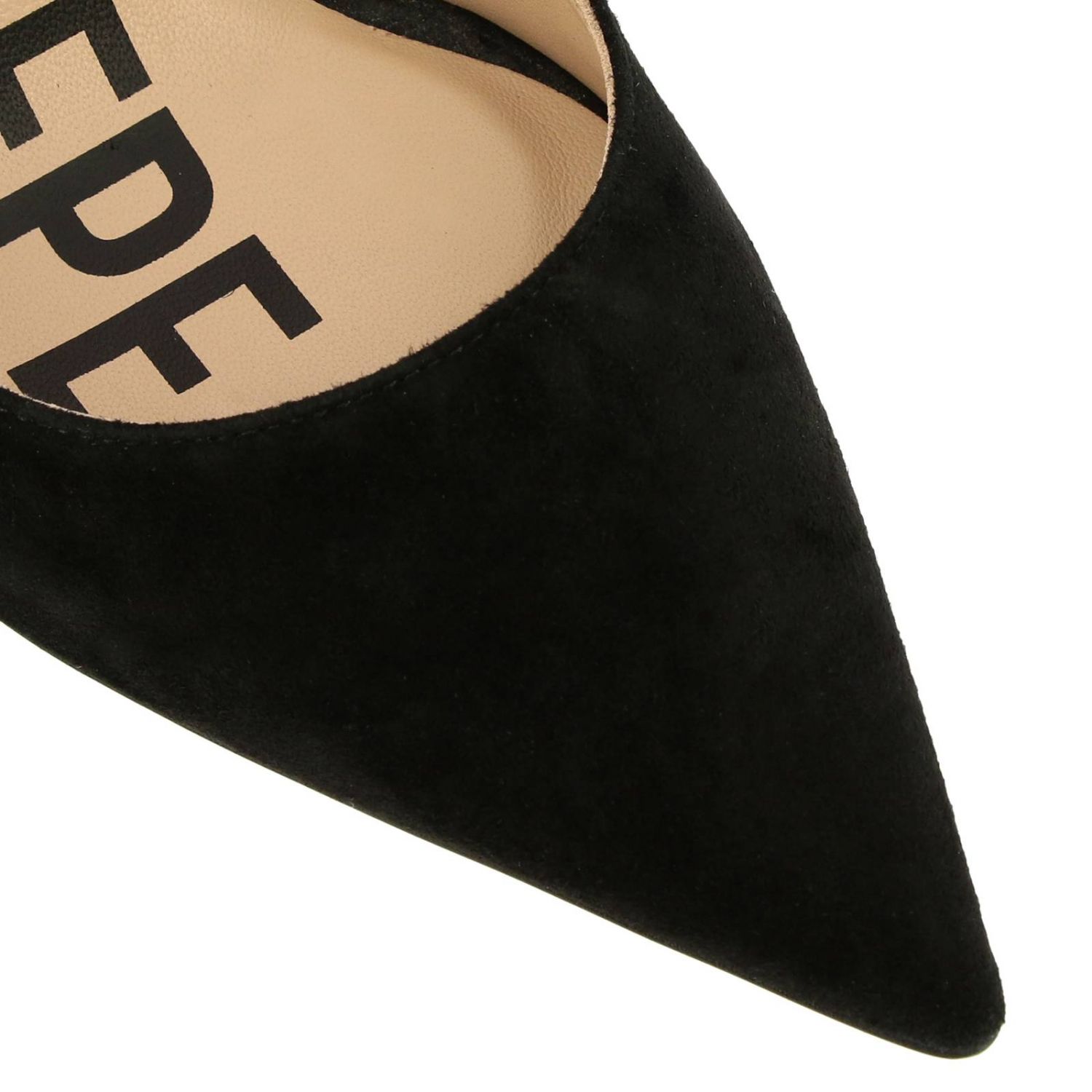 Туфли-лодочки Patrizia Pepe: Босоножки Patrizia Pepe с острым носком и скульптурным каблуком черный 3