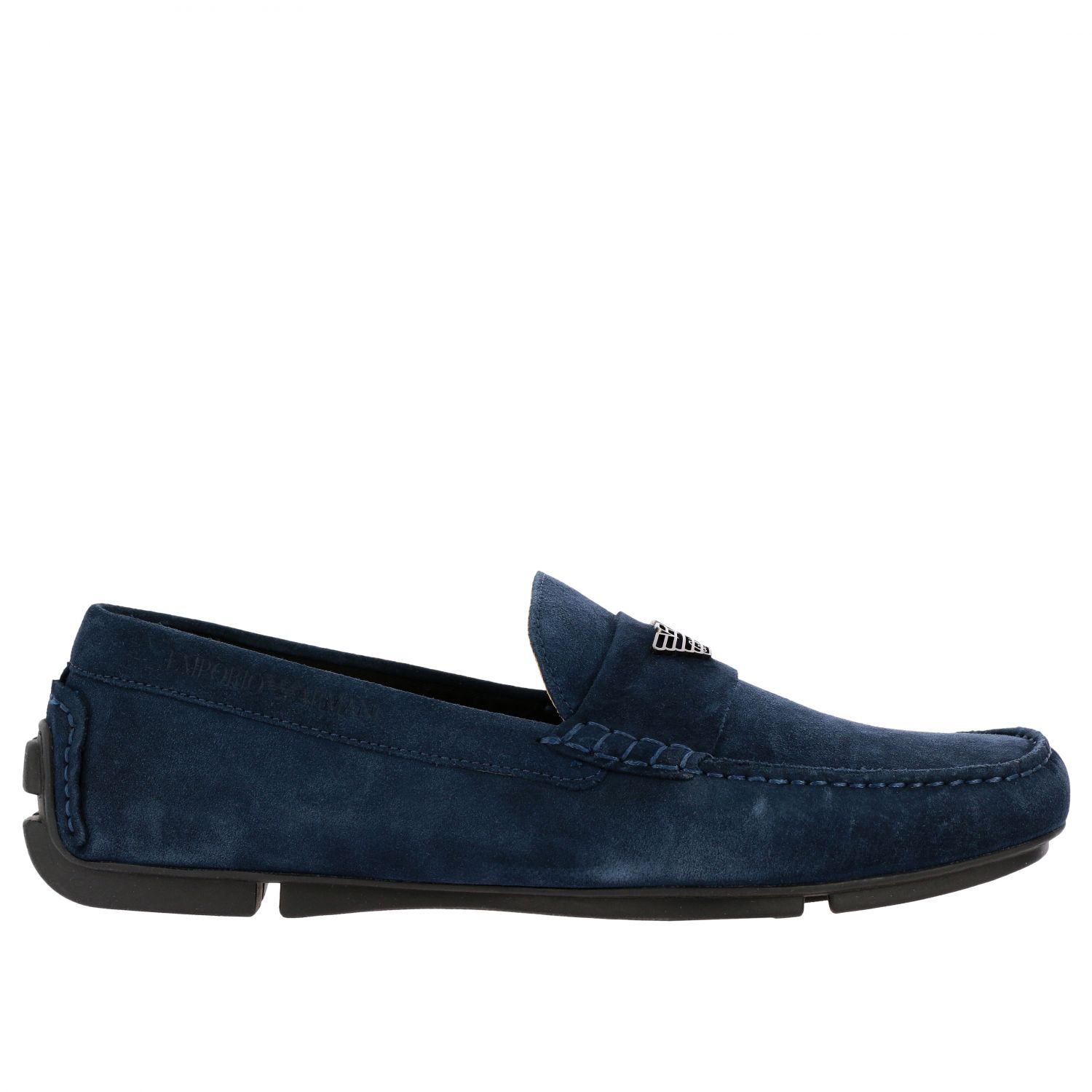 Emporio Armani Outlet: Sneakers men | Loafers Emporio Armani Men Blue ...