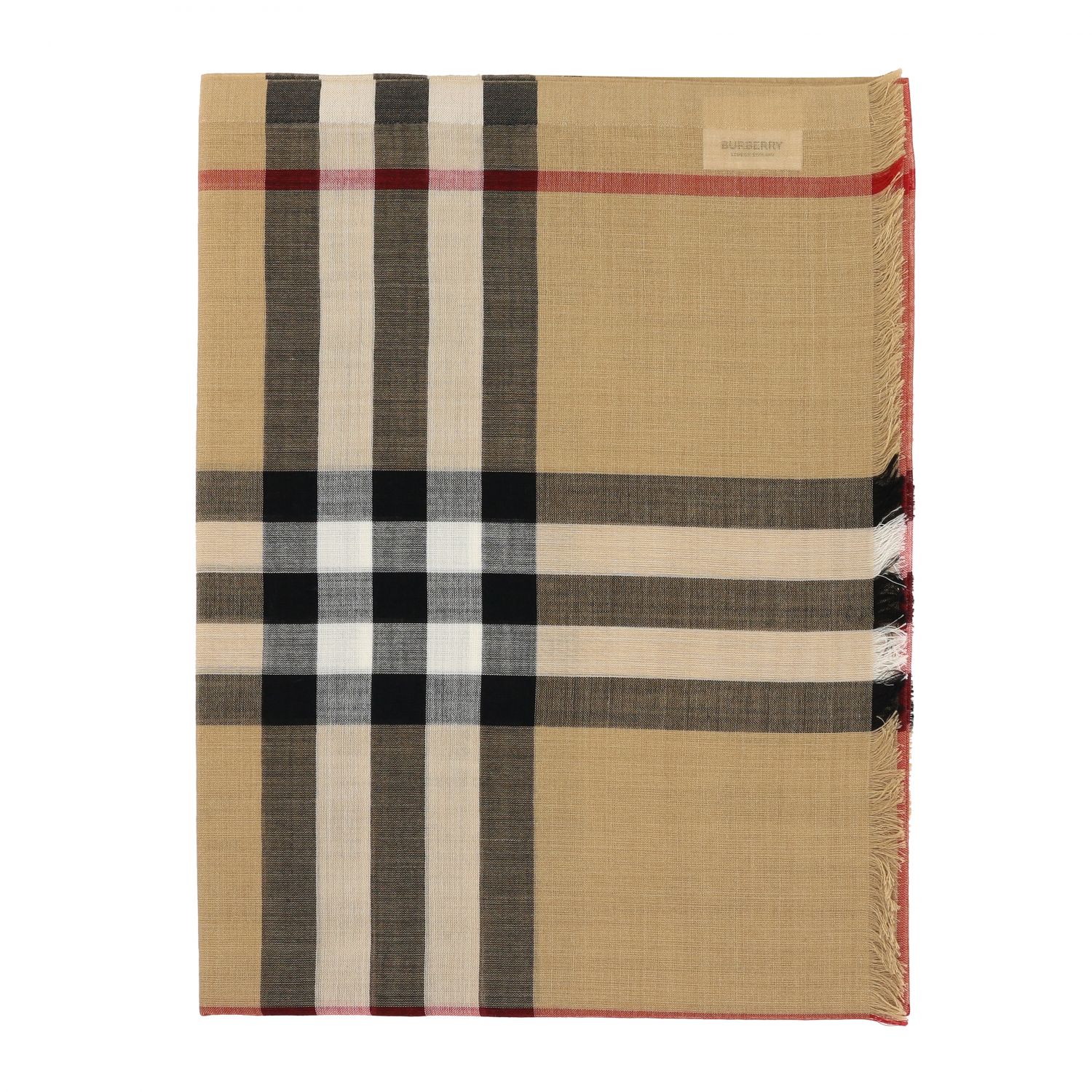 Burberry Outlet: scarf with check pattern - Multicolor | Burberry scarf ...