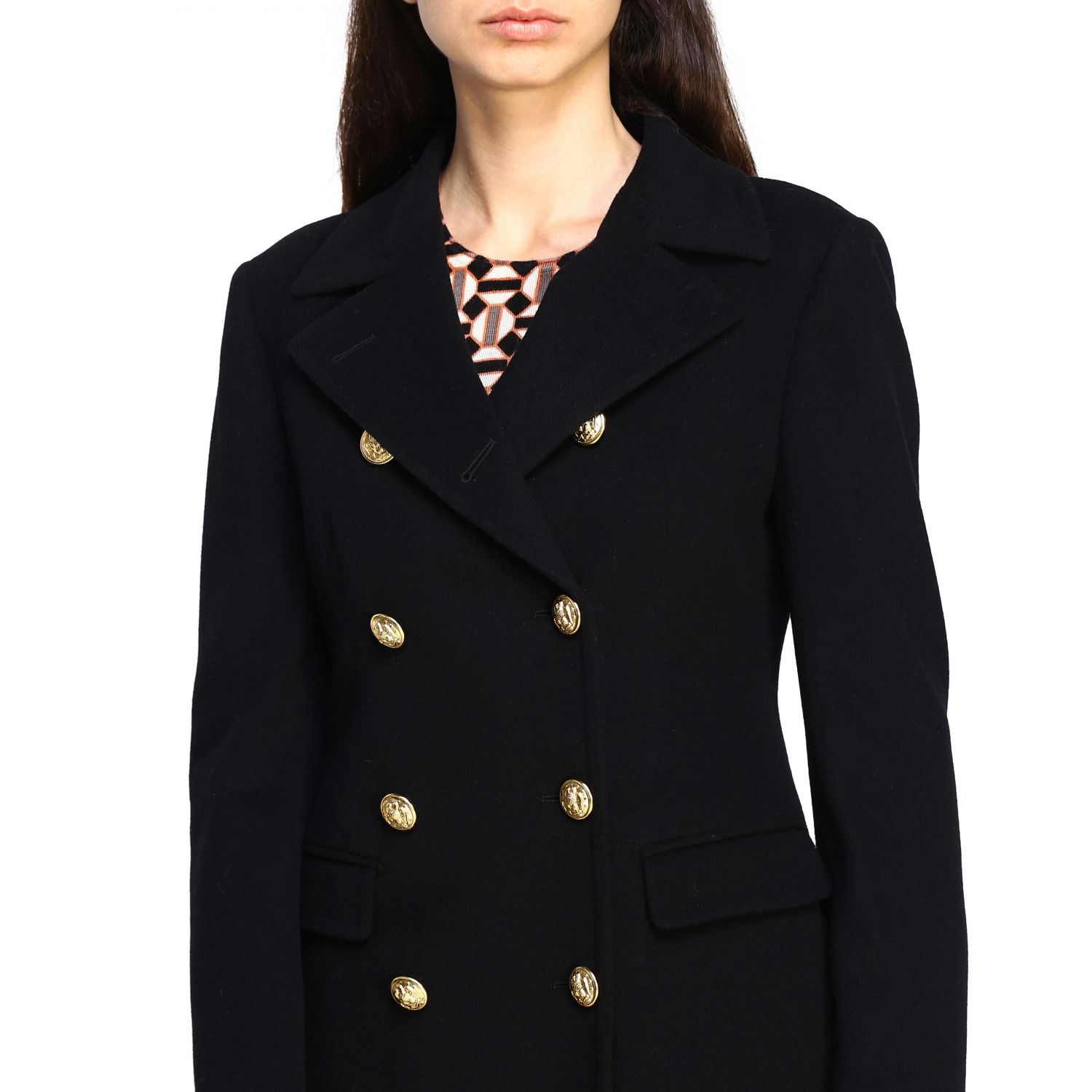 Tagliatore Outlet: Coat women | Coat Tagliatore Women Black | Coat ...