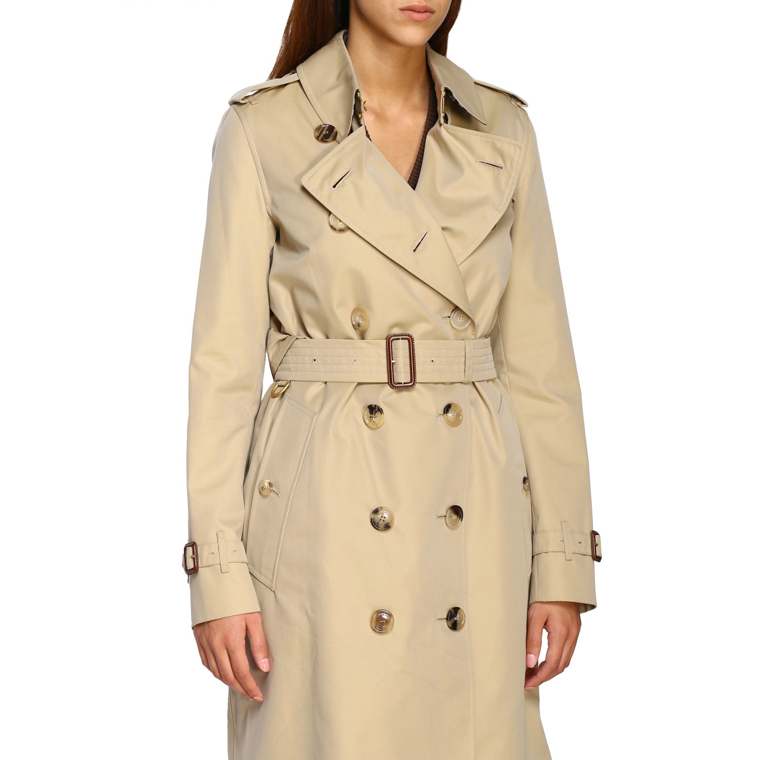 Burberry Outlet: Trench coat women | Trench Coat Burberry Women Beige ...