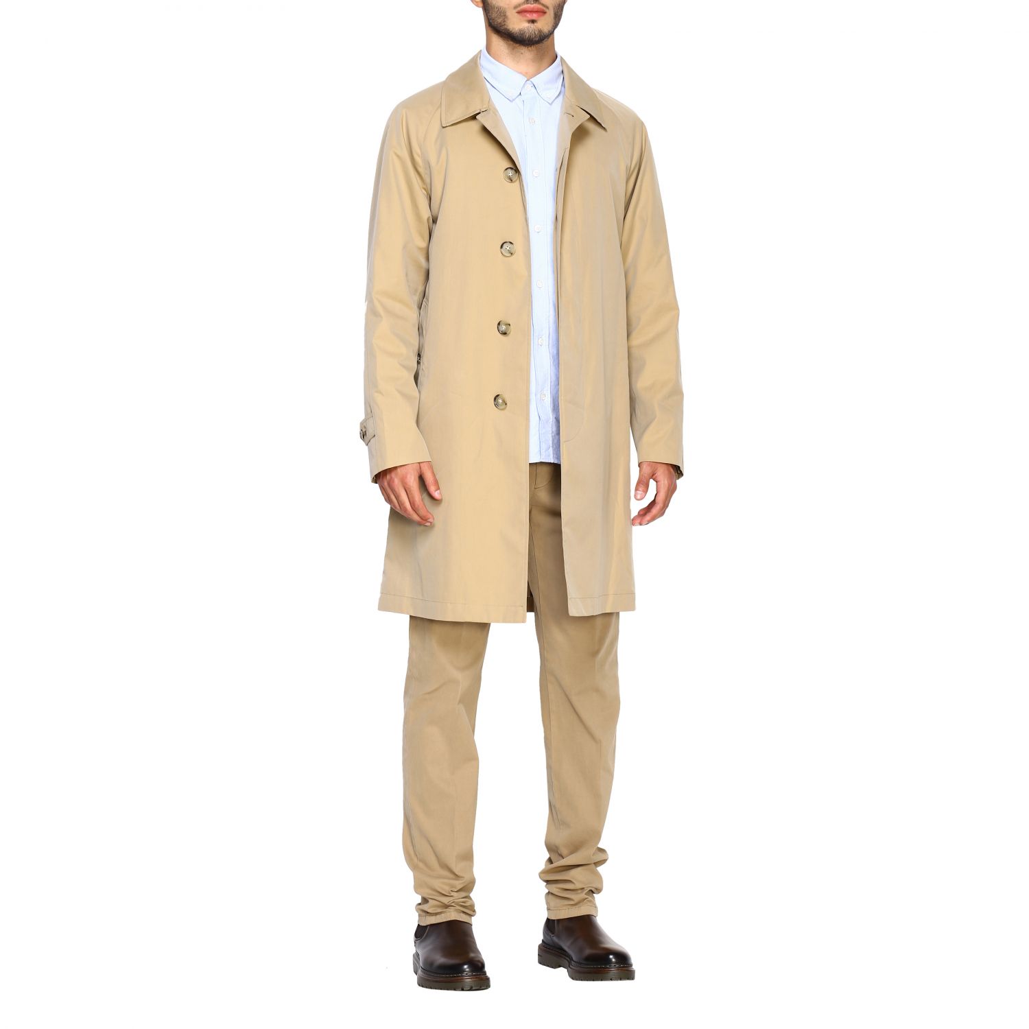 Burberry Outlet: Trench coat men | Trench Coat Burberry Men Beige ...