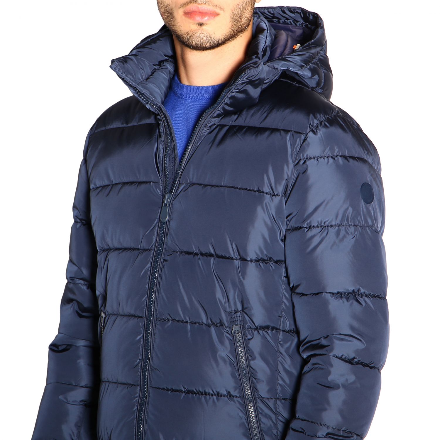 Save The Duck Outlet: coat for man - Navy | Save The Duck coat D3556M MEGA9 online on GIGLIO.COM