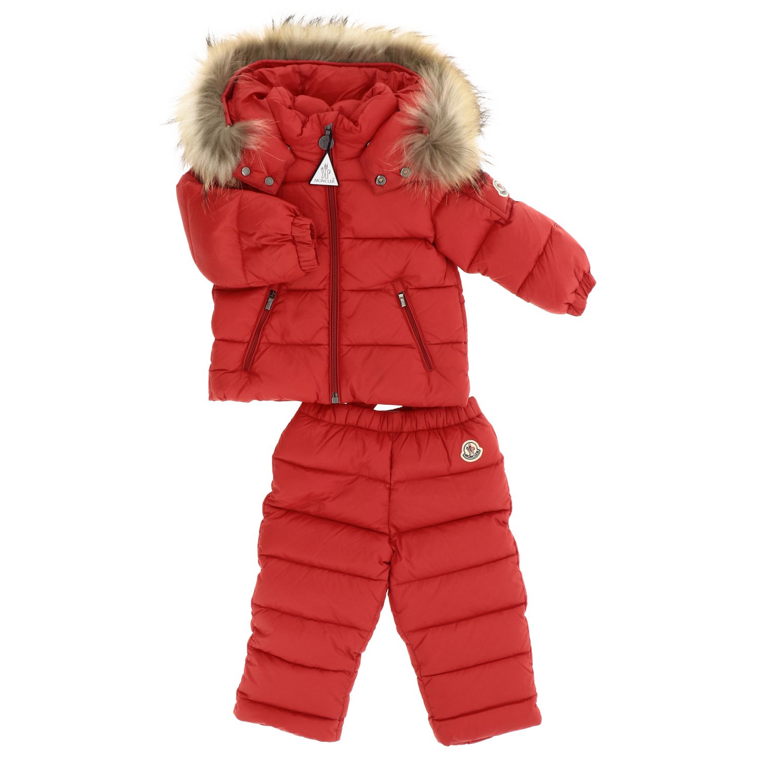 MONCLER: tracksuit for boys - Red | Moncler tracksuit 70321 53079 ...