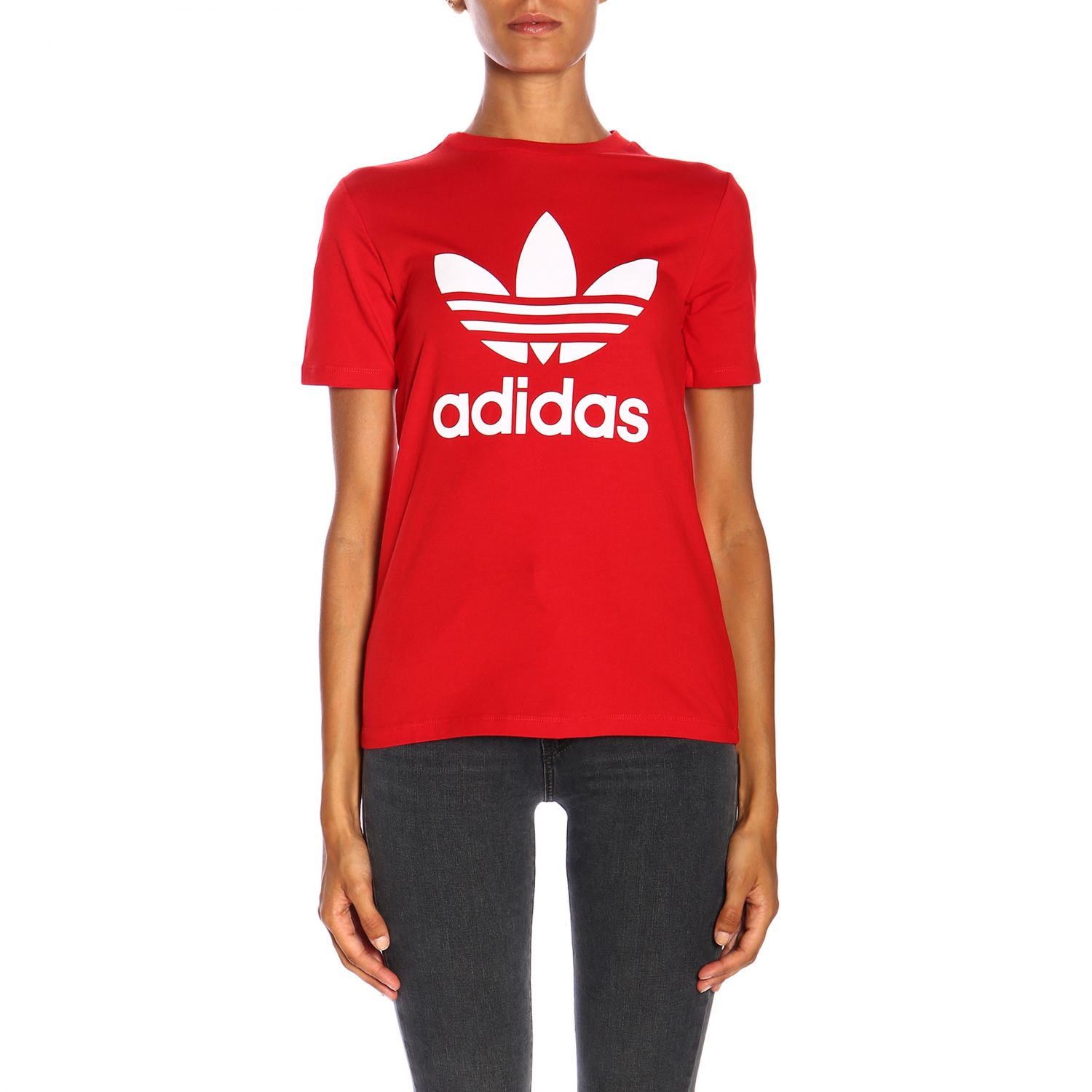 Adidas Originals Outlet: t-shirt for women - Red | Adidas Originals t ...