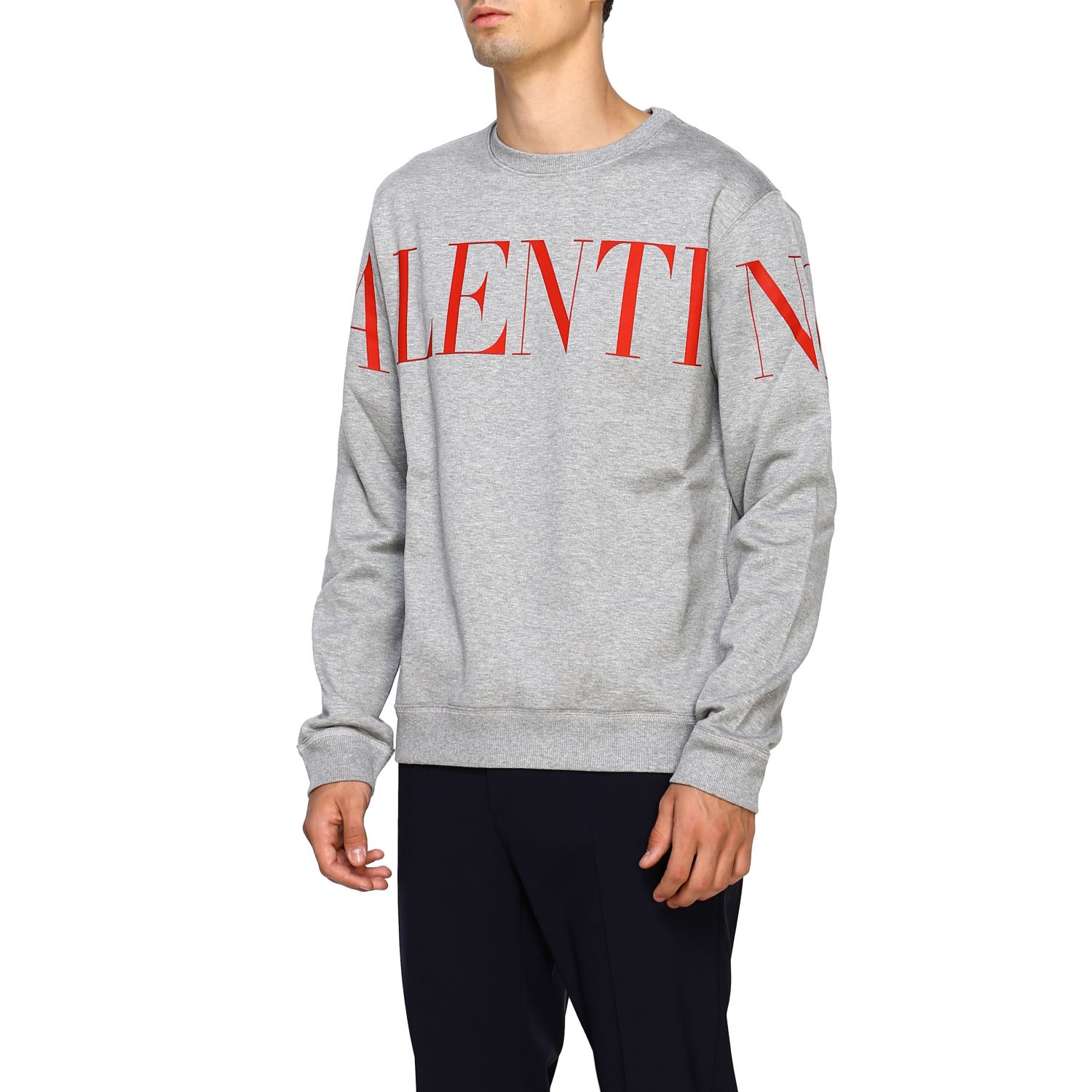 VALENTINO: Sweatshirt men | Sweatshirt Valentino Men Grey | Sweatshirt ...