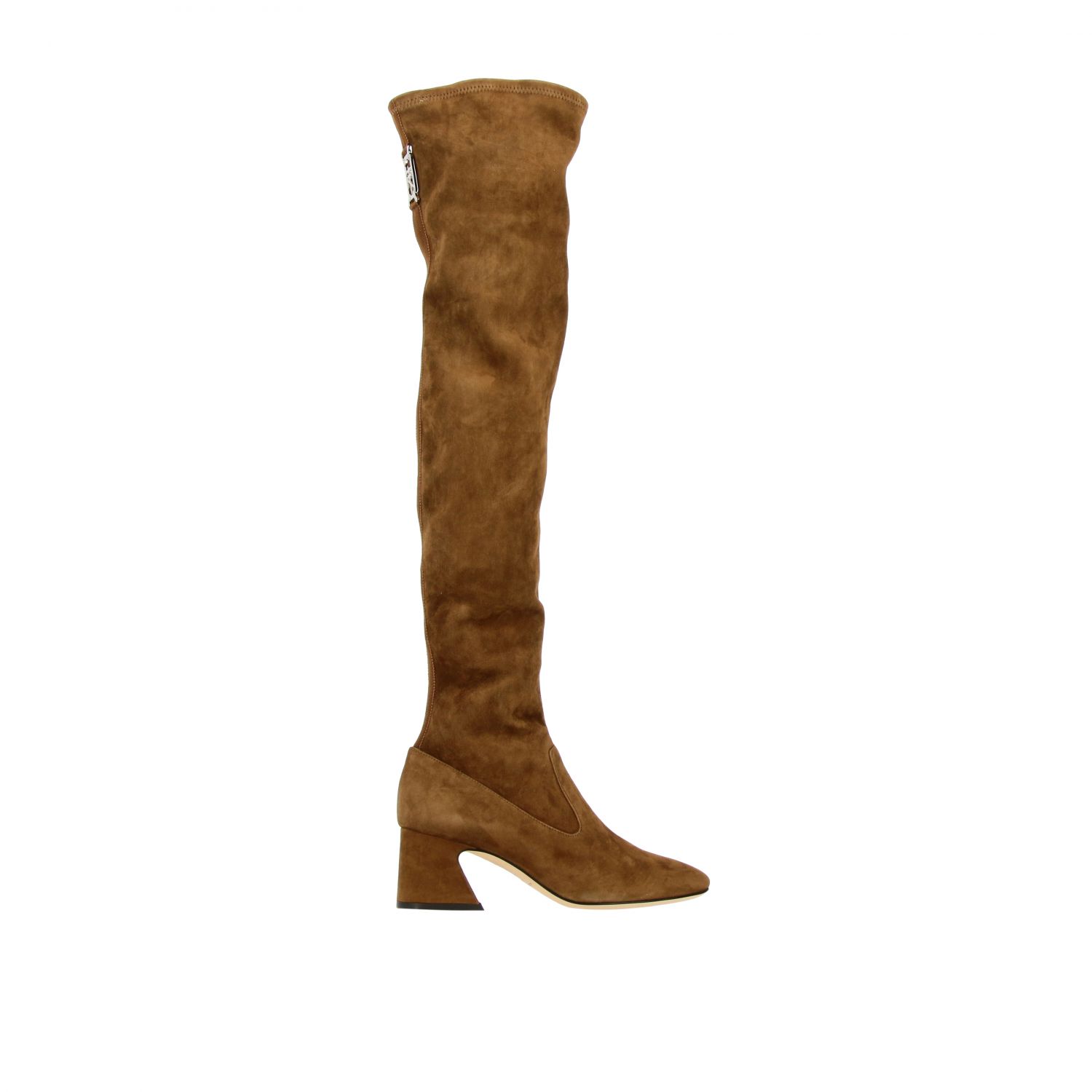 Boots Alberta Ferretti: Alberta Ferretti high boot in soft suede beige 1