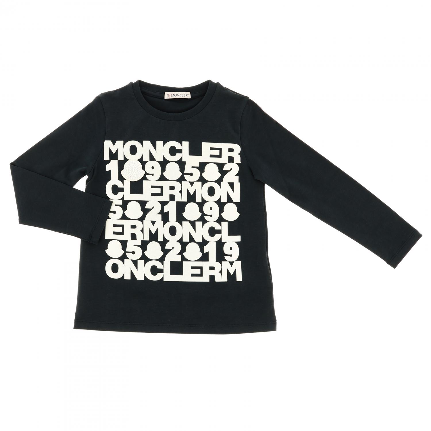 MONCLER: T-shirt kids - Black | T-Shirt Moncler 807522 87275 GIGLIO.COM