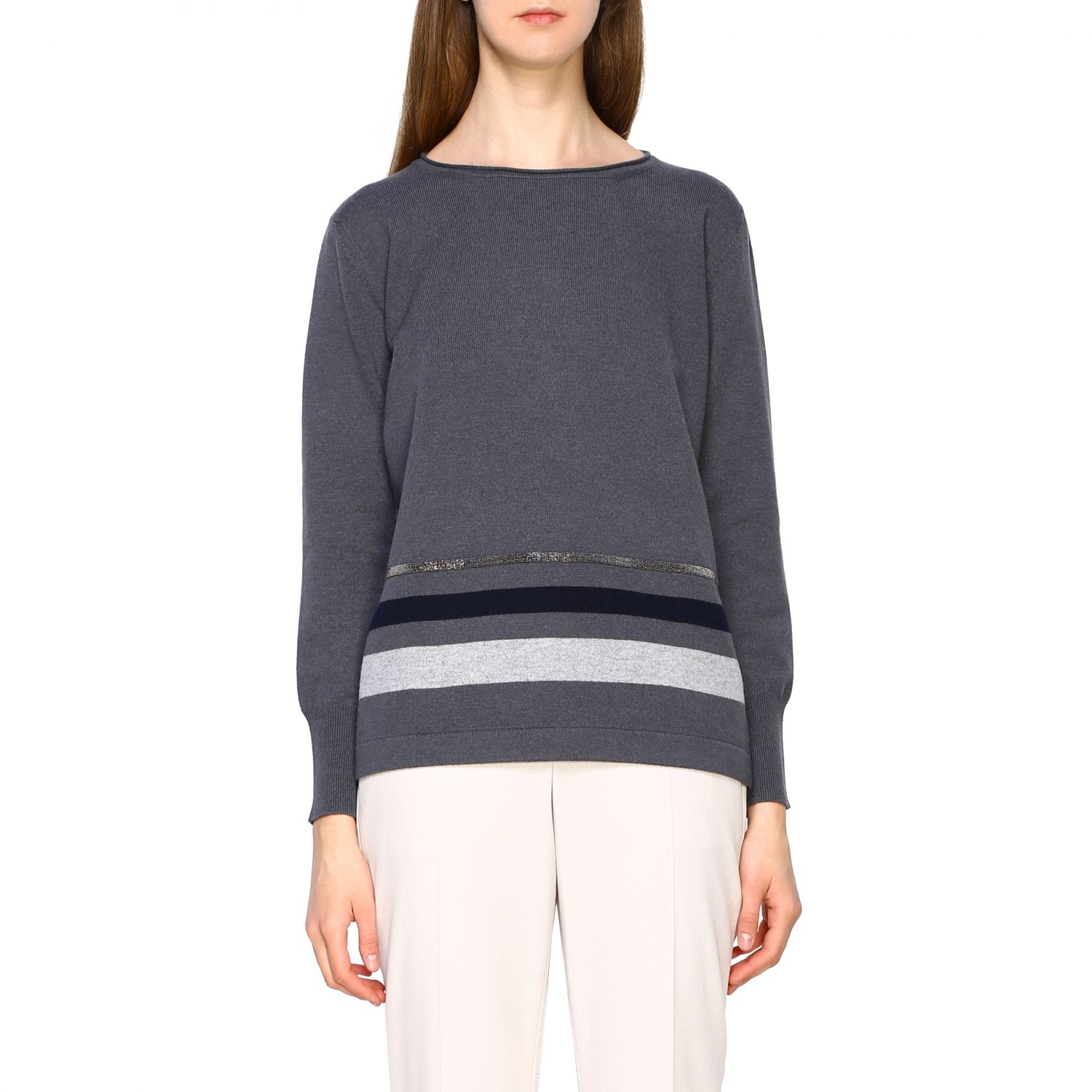 Fabiana Filippi Outlet: jumper for women - Grey | Fabiana Filippi ...