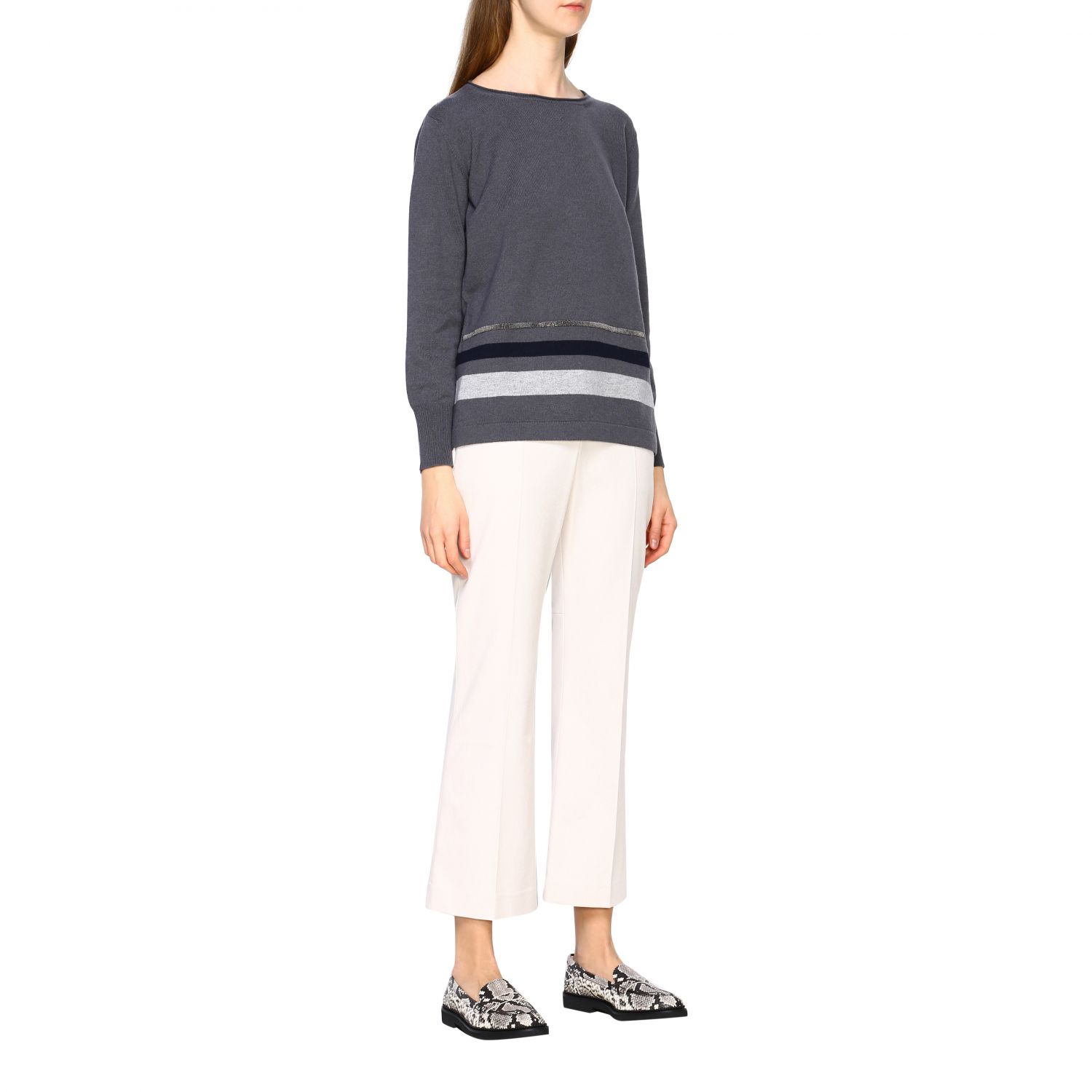 Fabiana Filippi Outlet: jumper for women - Grey | Fabiana Filippi ...