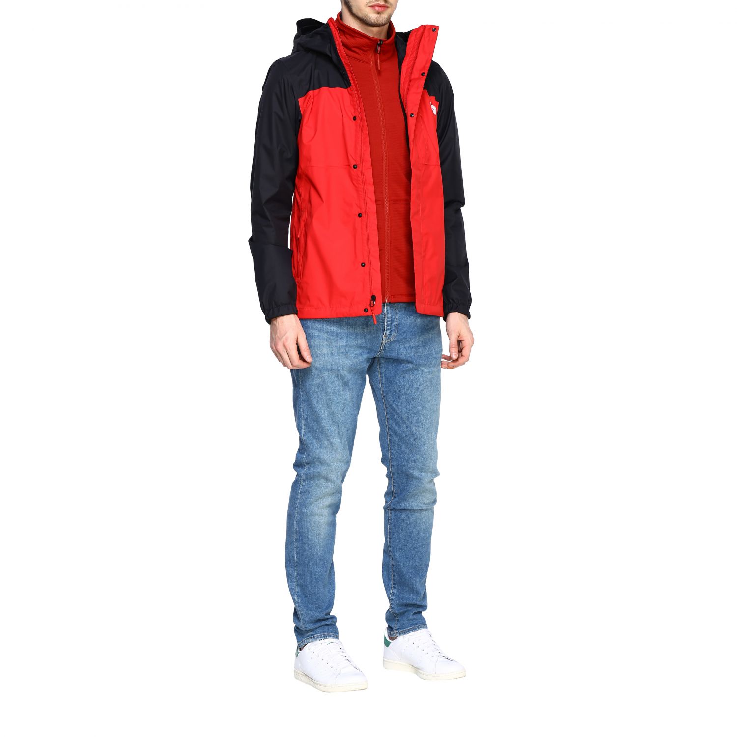 the north face red coat