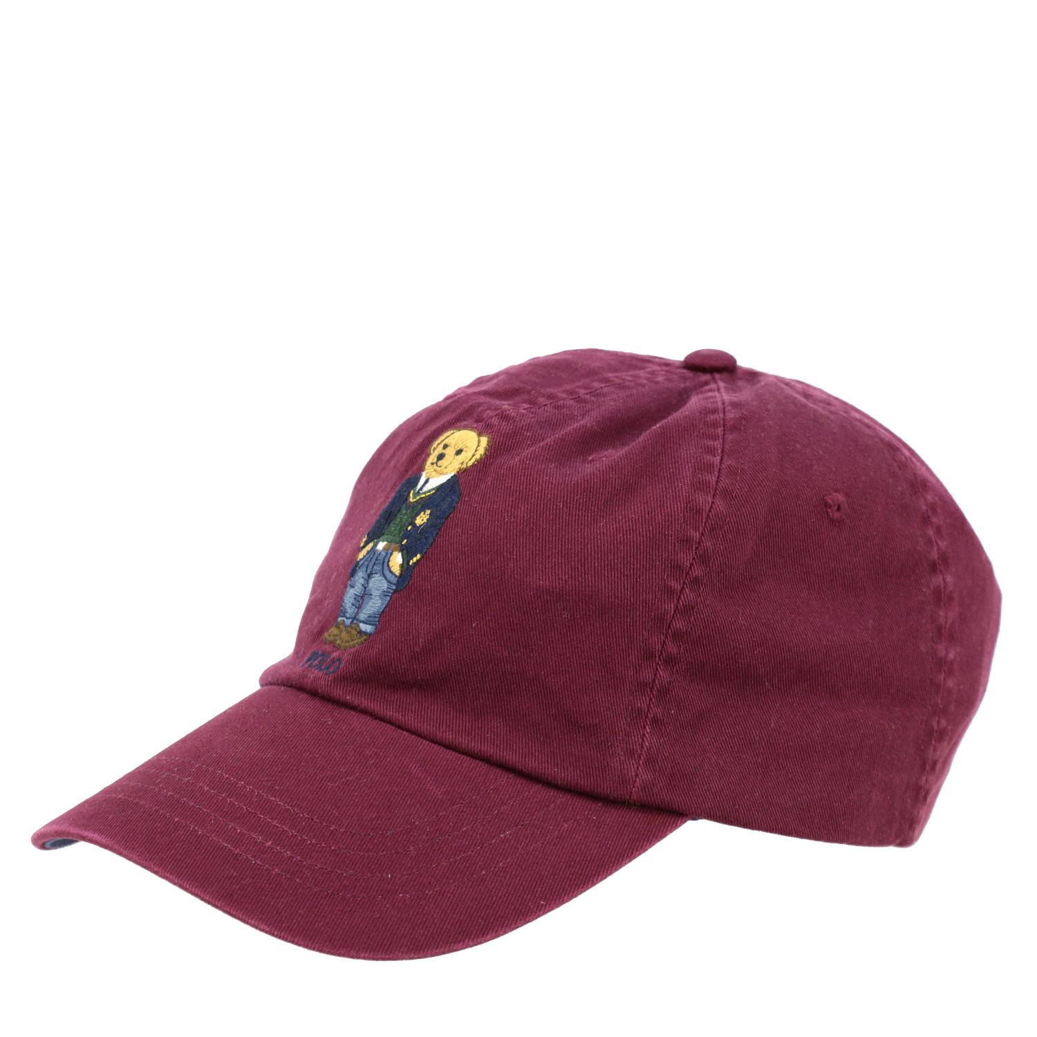 stopcontact namens toetje Polo Ralph Lauren Outlet: hat with bear - Burgundy | Polo Ralph Lauren hat  710765086 online on GIGLIO.COM