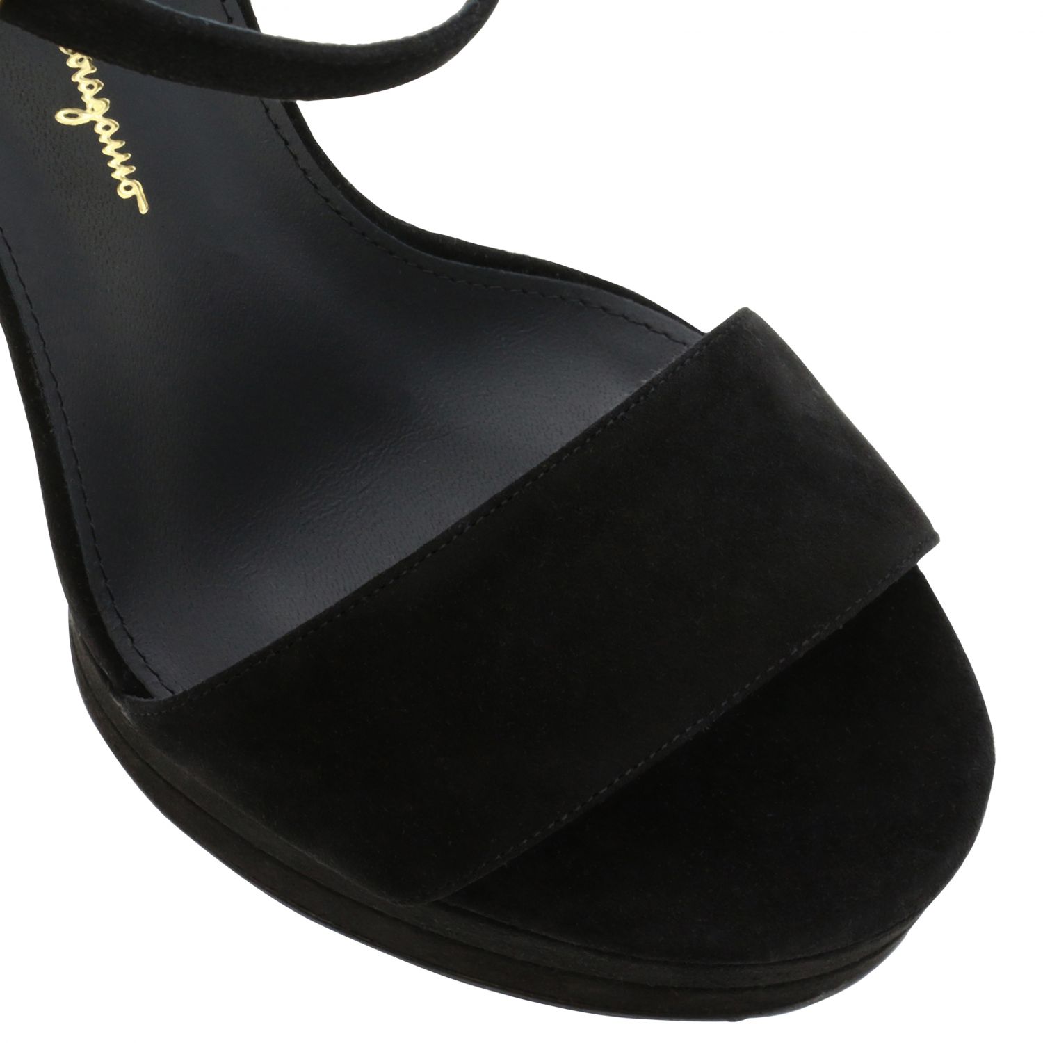 Босоножки на каблуке Salvatore Ferragamo: Обувь Женское Salvatore Ferragamo черный 4