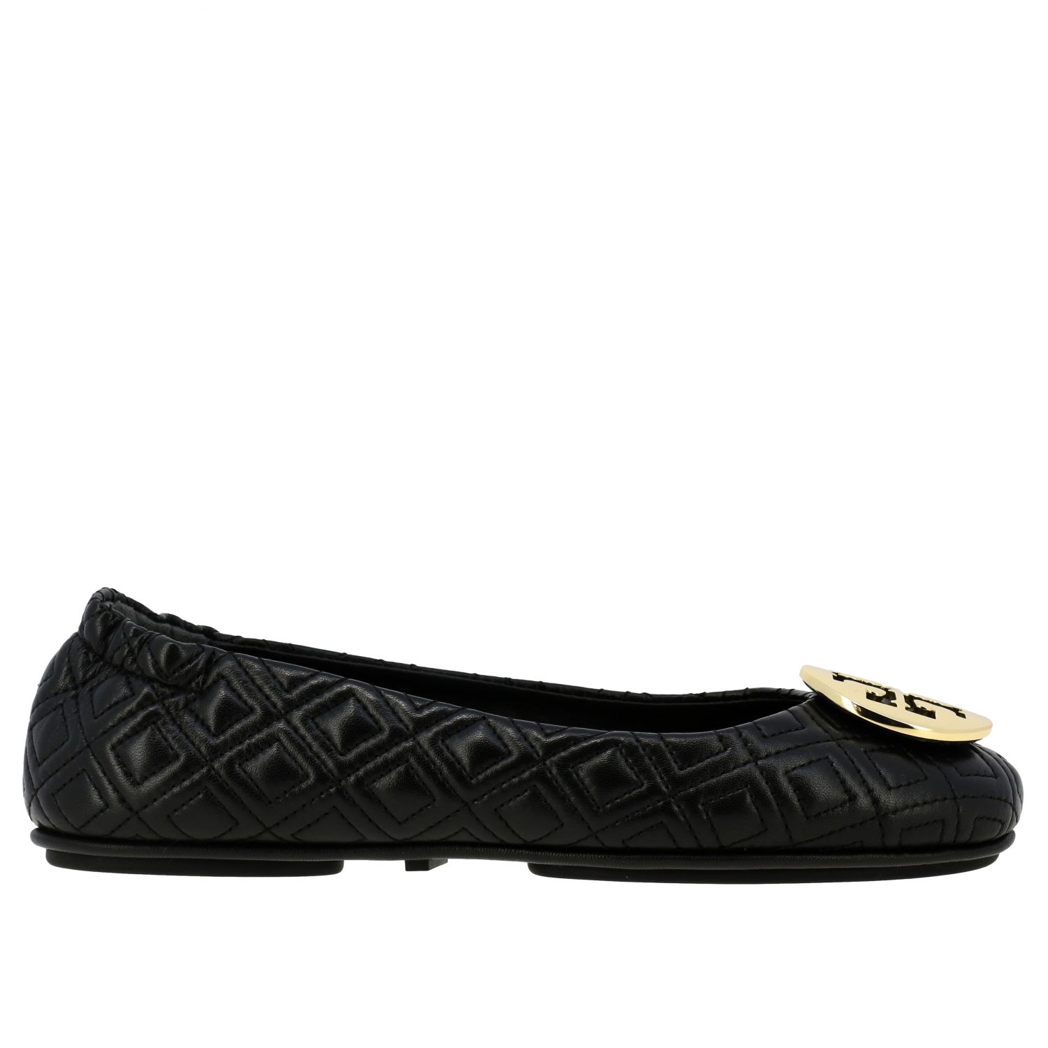 tory burch black and white flats