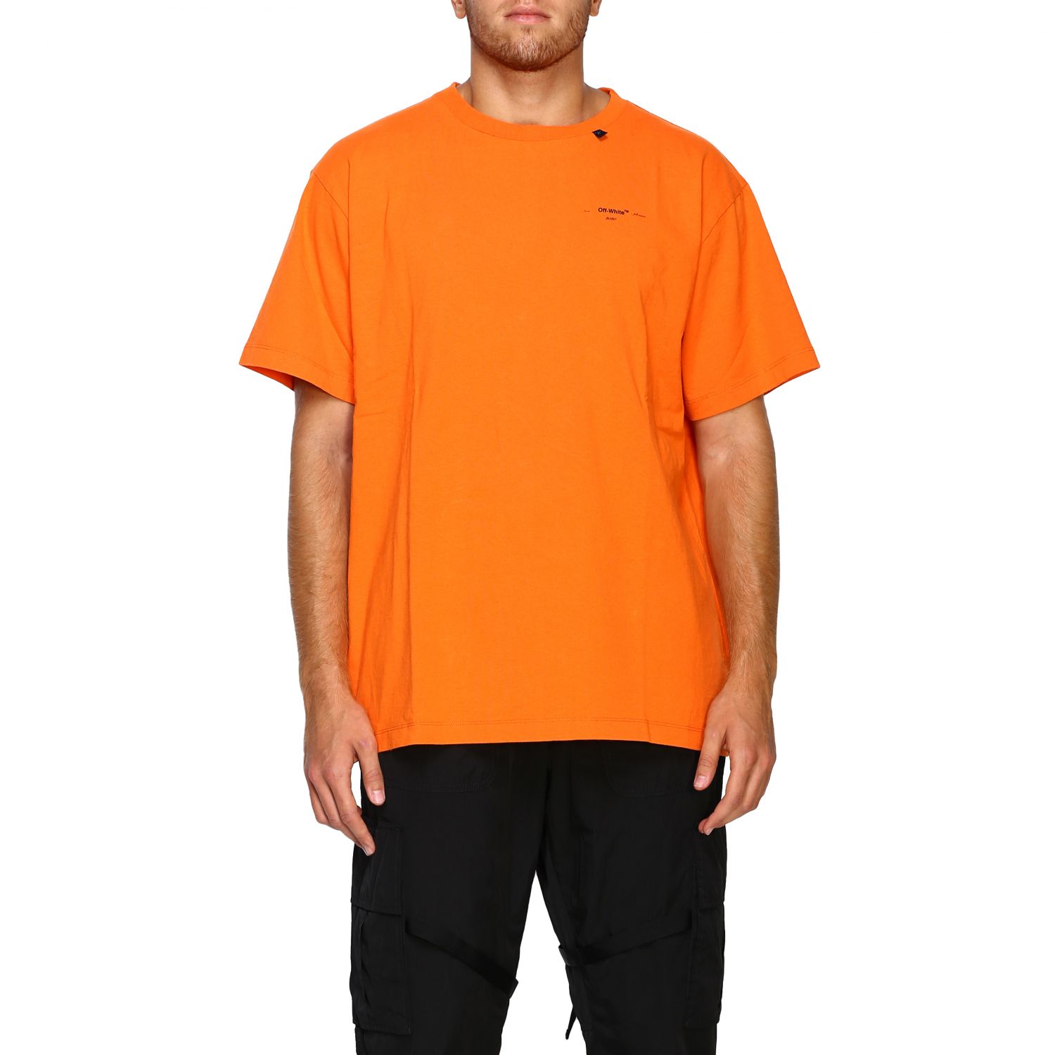 camiseta off white naranja