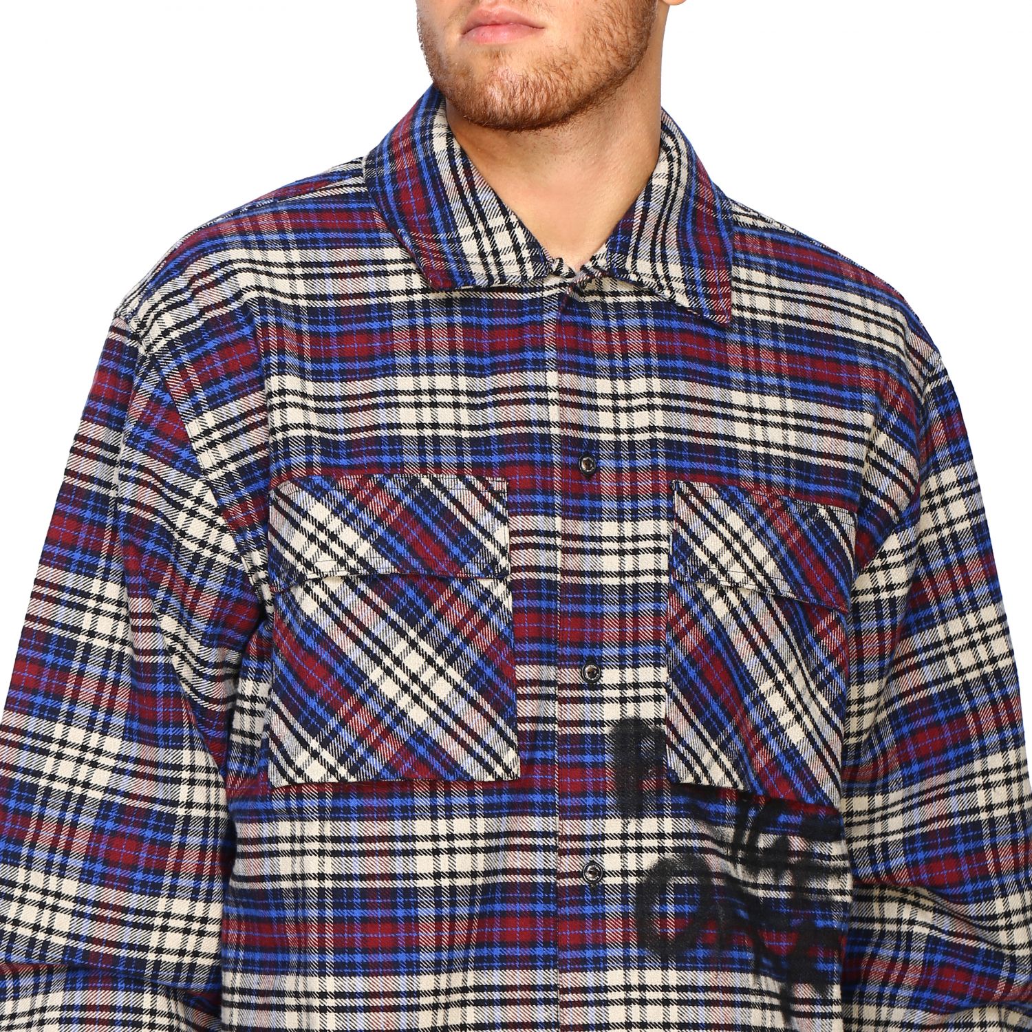 mens off white flannel