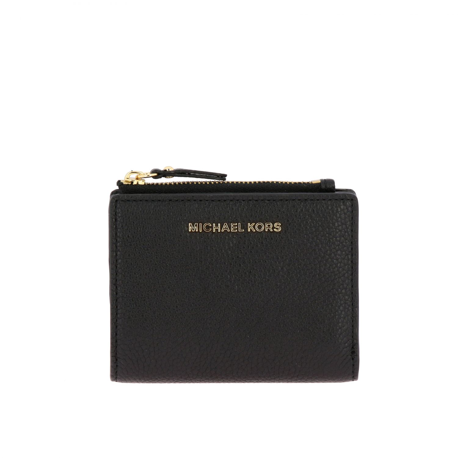 Michael Michael Kors Outlet: wallet in textured leather with zip ...