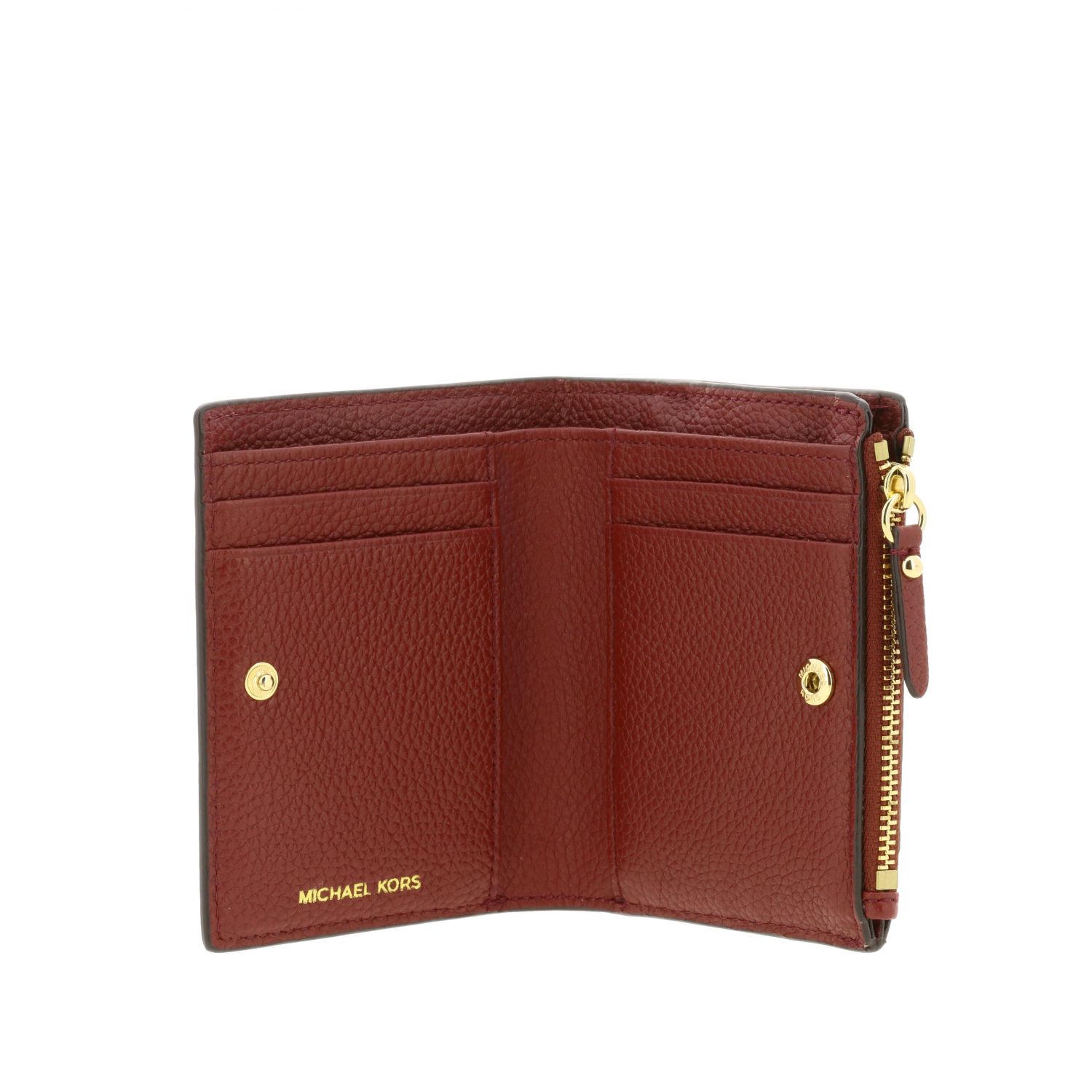 Michael Kors Outlet Portafoglio Michael in pelle martellata con zip