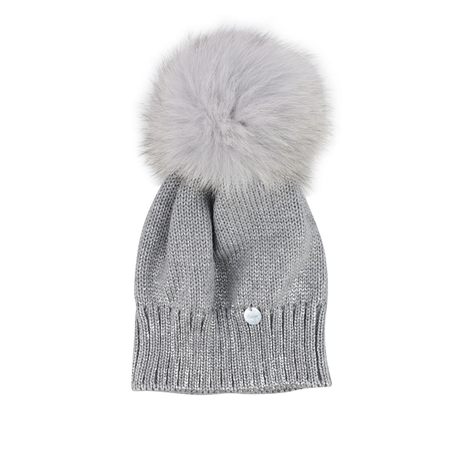 Catya Outlet: Cappello con maxi pompon - Grigio | Cappello Bimba Catya  923612 GIGLIO.COM