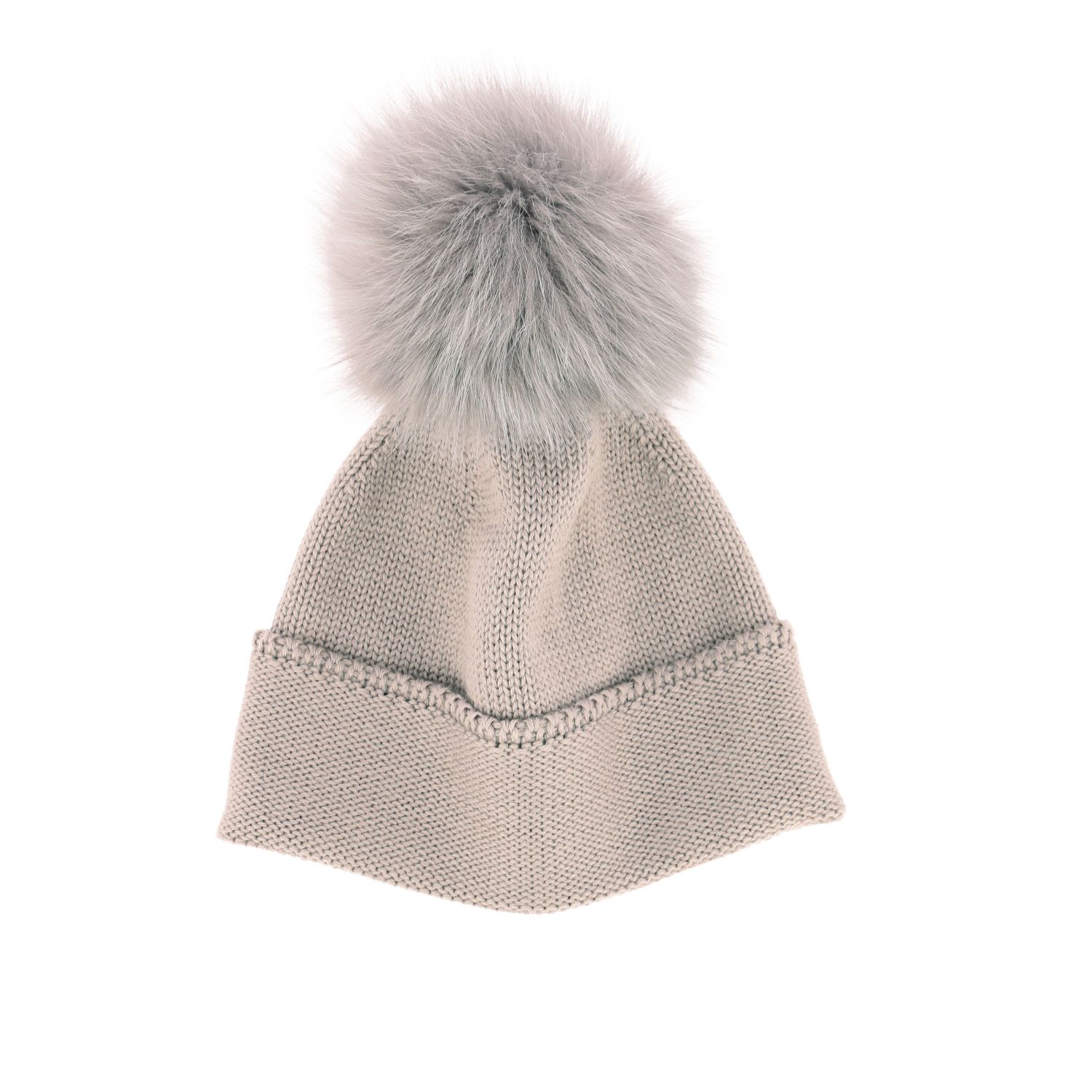 Catya Outlet: Cappello con maxi pompon - Grigio | Cappello Bimba Catya  923616 GIGLIO.COM