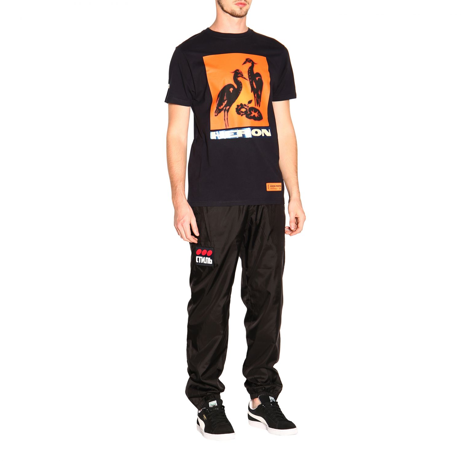 heron preston orange pants