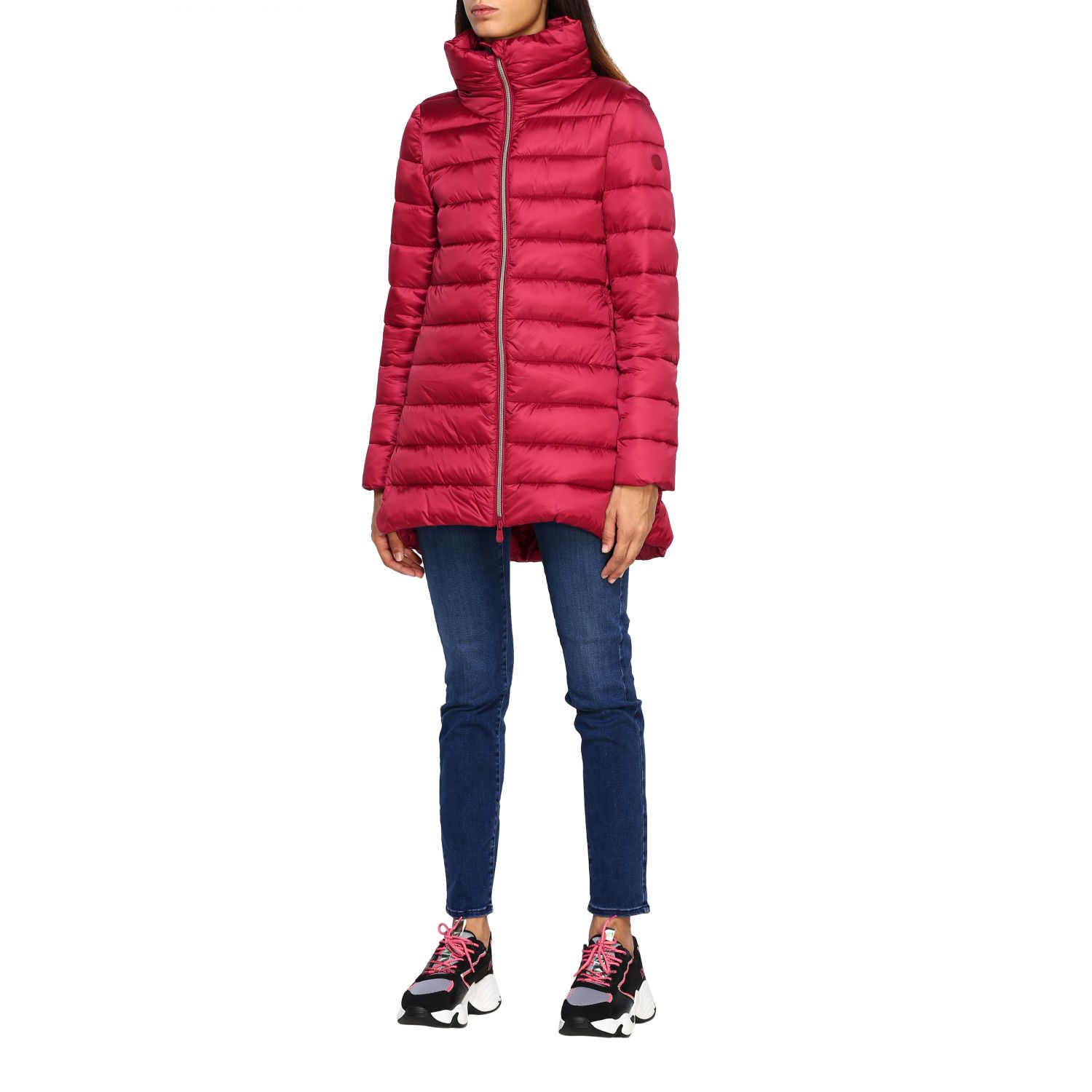 Save The Duck Outlet Coat women Jacket Save The Duck Women Burgundy