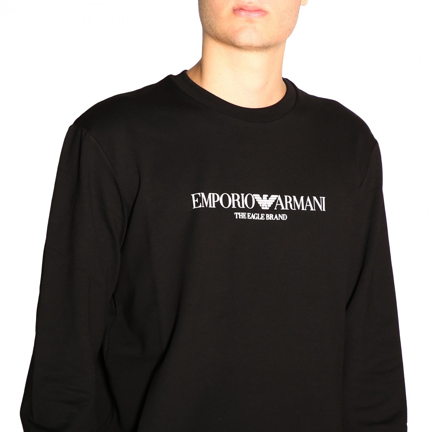 mens black armani sweatshirt